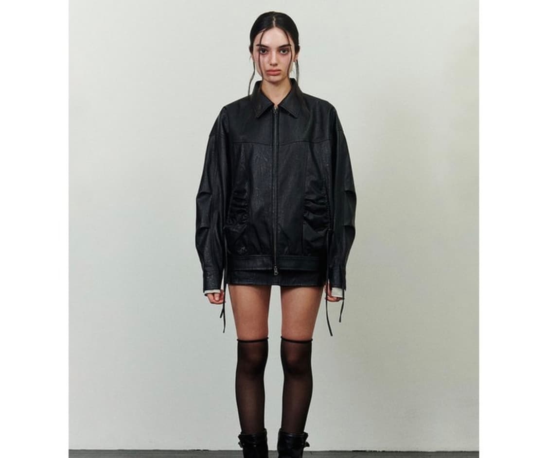 페인오어플레져 CIELO LEATHER JACKET BLACK 상품이미지2