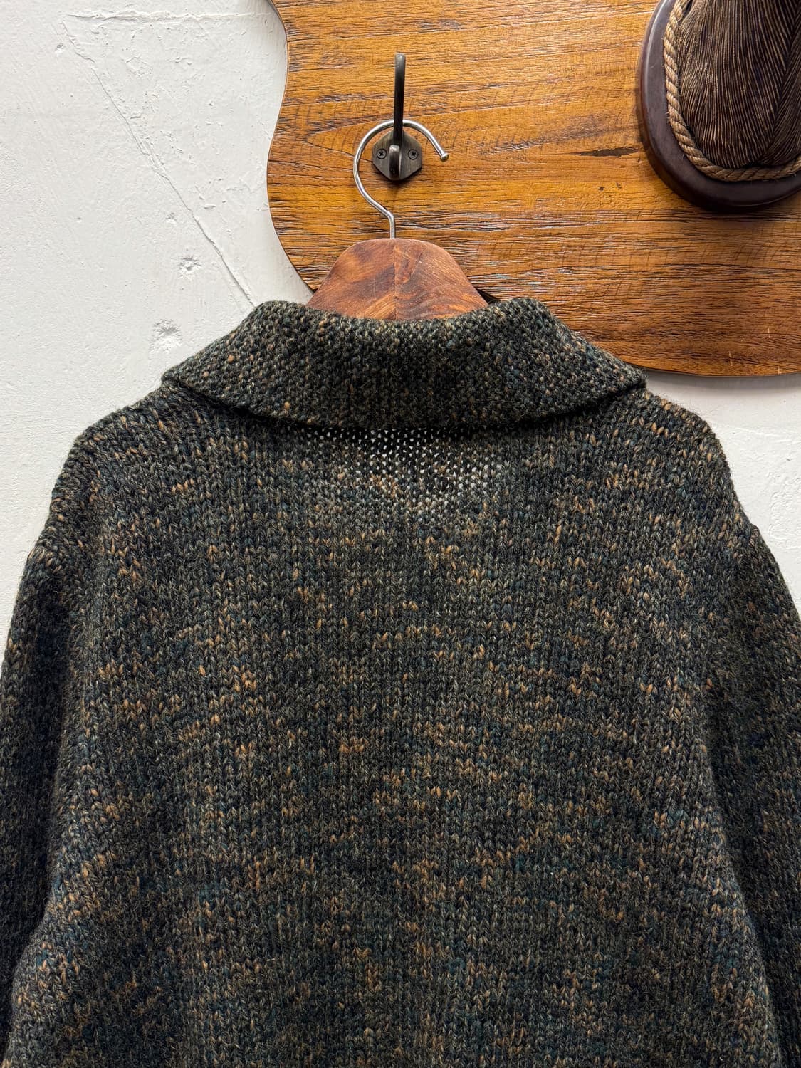 80-90s Vintage Wool Shawl Collar Knit Ca 상품이미지6