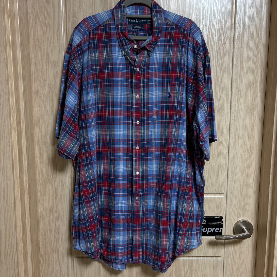 XXL / 블레이크 / 폴로 반팔 체크 셔츠 상품이미지1