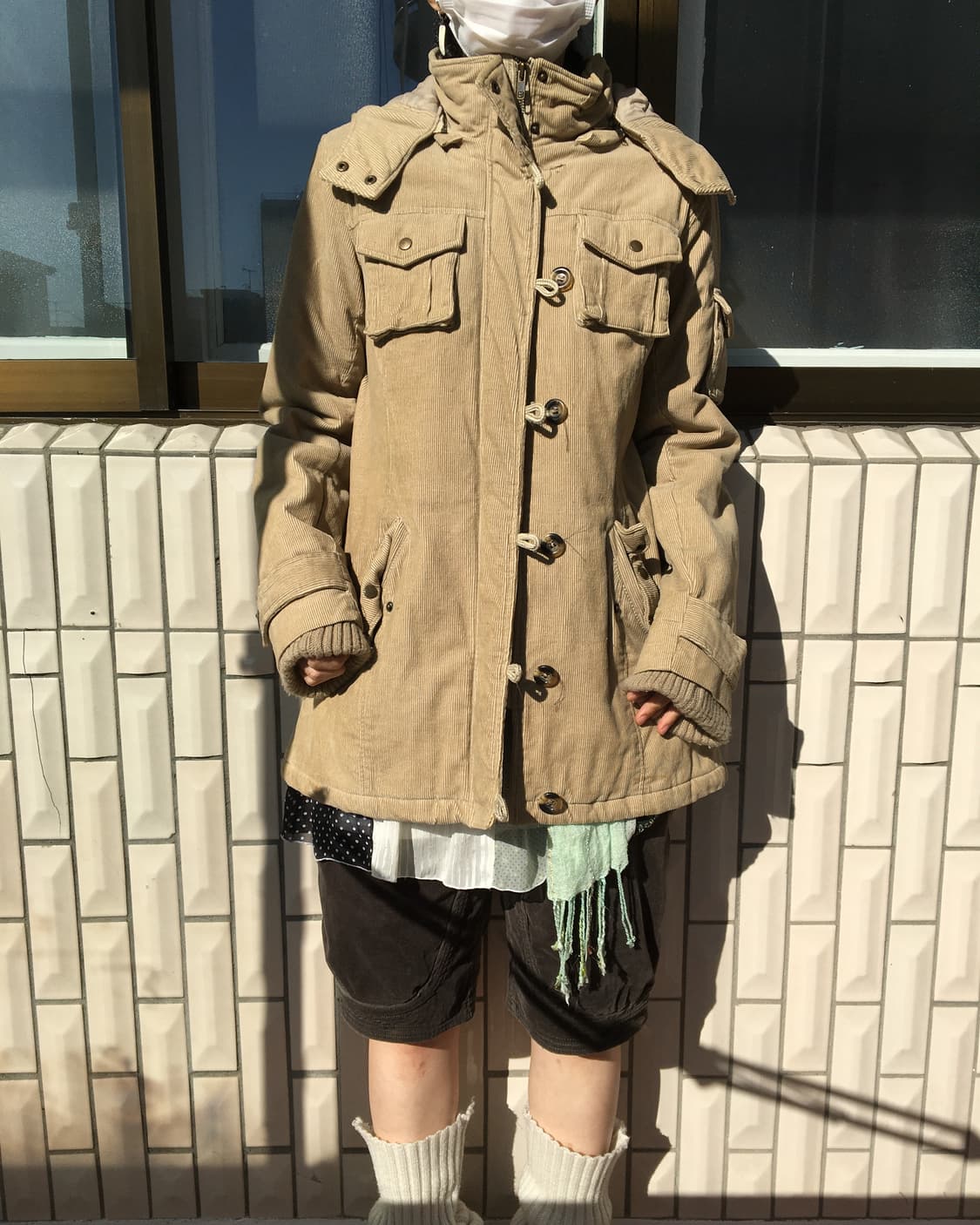 High neck corduroy hood jacket 상품이미지1