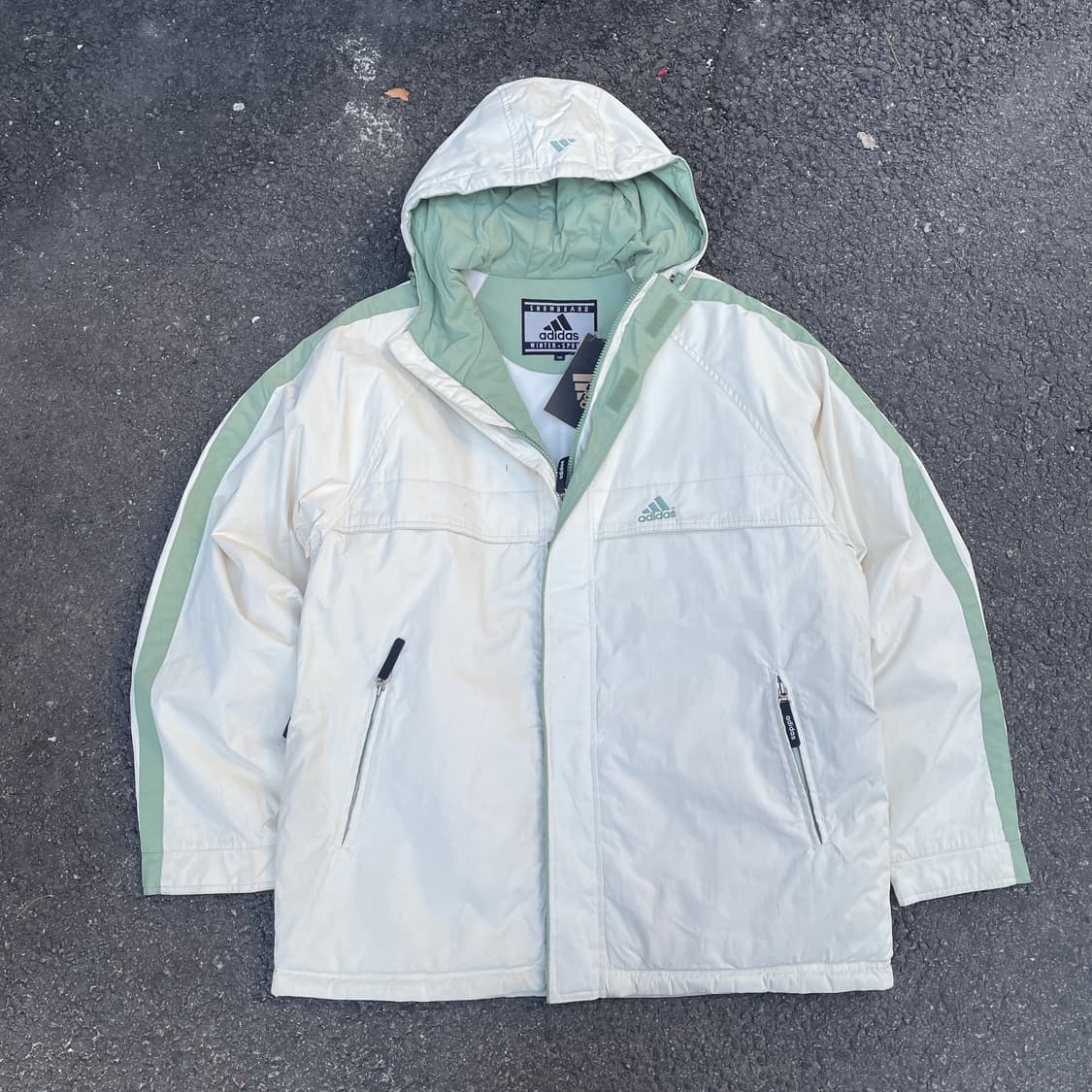 90s 아디다스 새제품 대대장 스키 보드 패딩 올드스쿨 누빔 점퍼 110 상품이미지10
