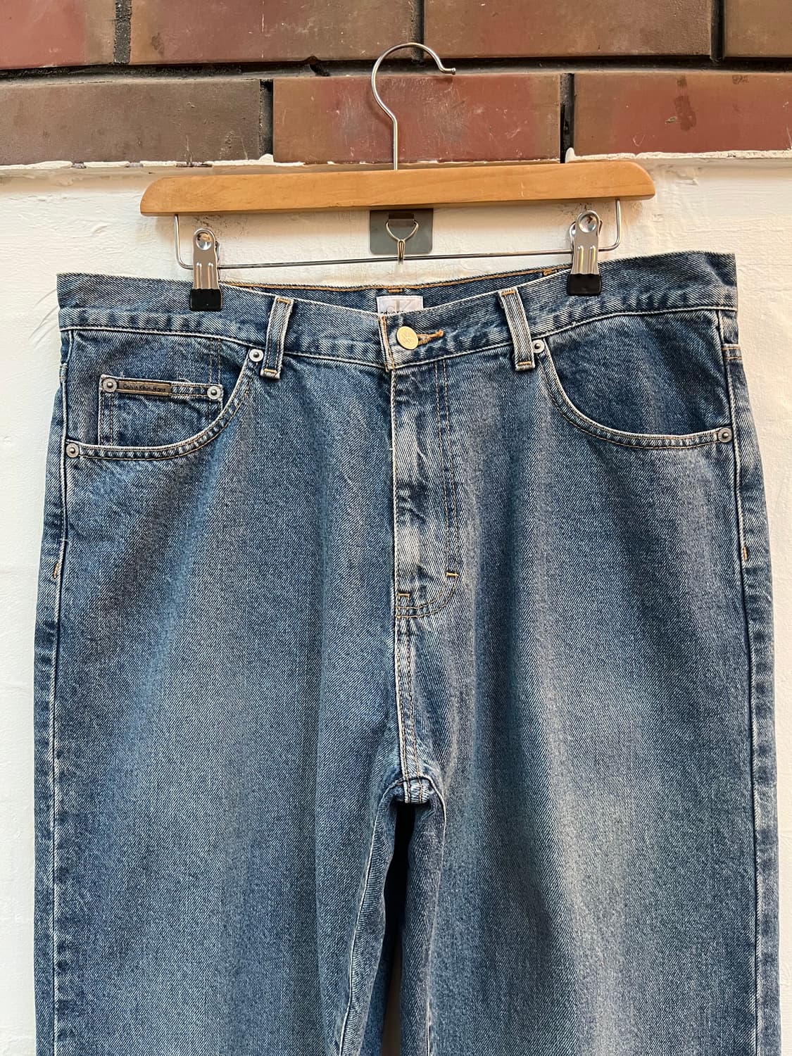 Calvin Klein 스트레이트 와이드 데님 진 36 상품이미지2