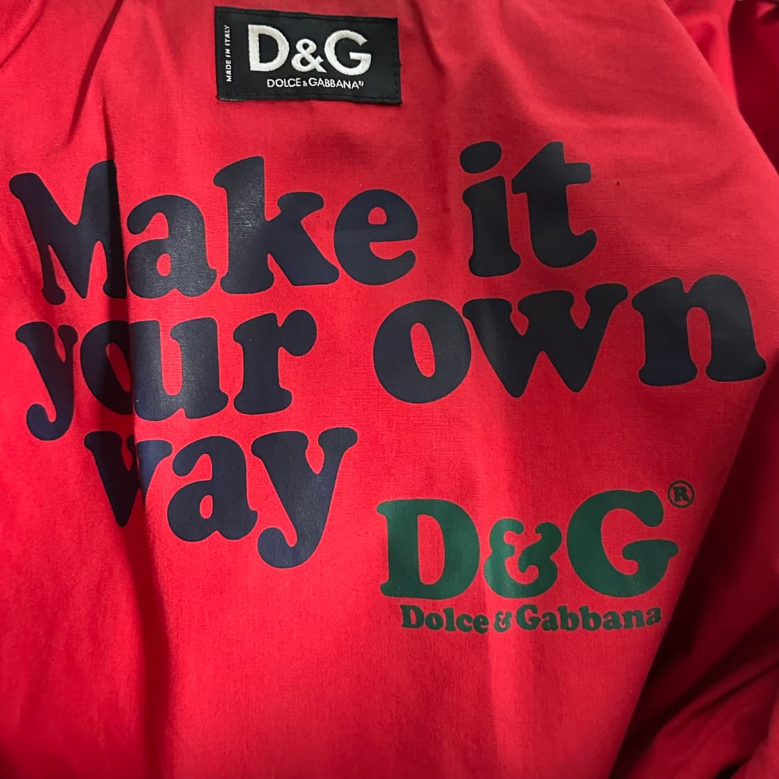 D&G 돌체앤가바나 리얼레더 스칼렛레드 라이더자켓 (on.565)   상품이미지6