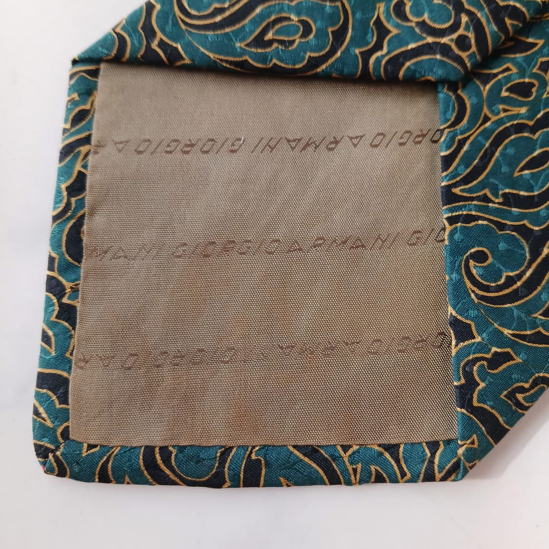 조르지오 아르마니 실크 페이즐리 넥타이 9.9cm A+등급 A19332
 상품이미지10