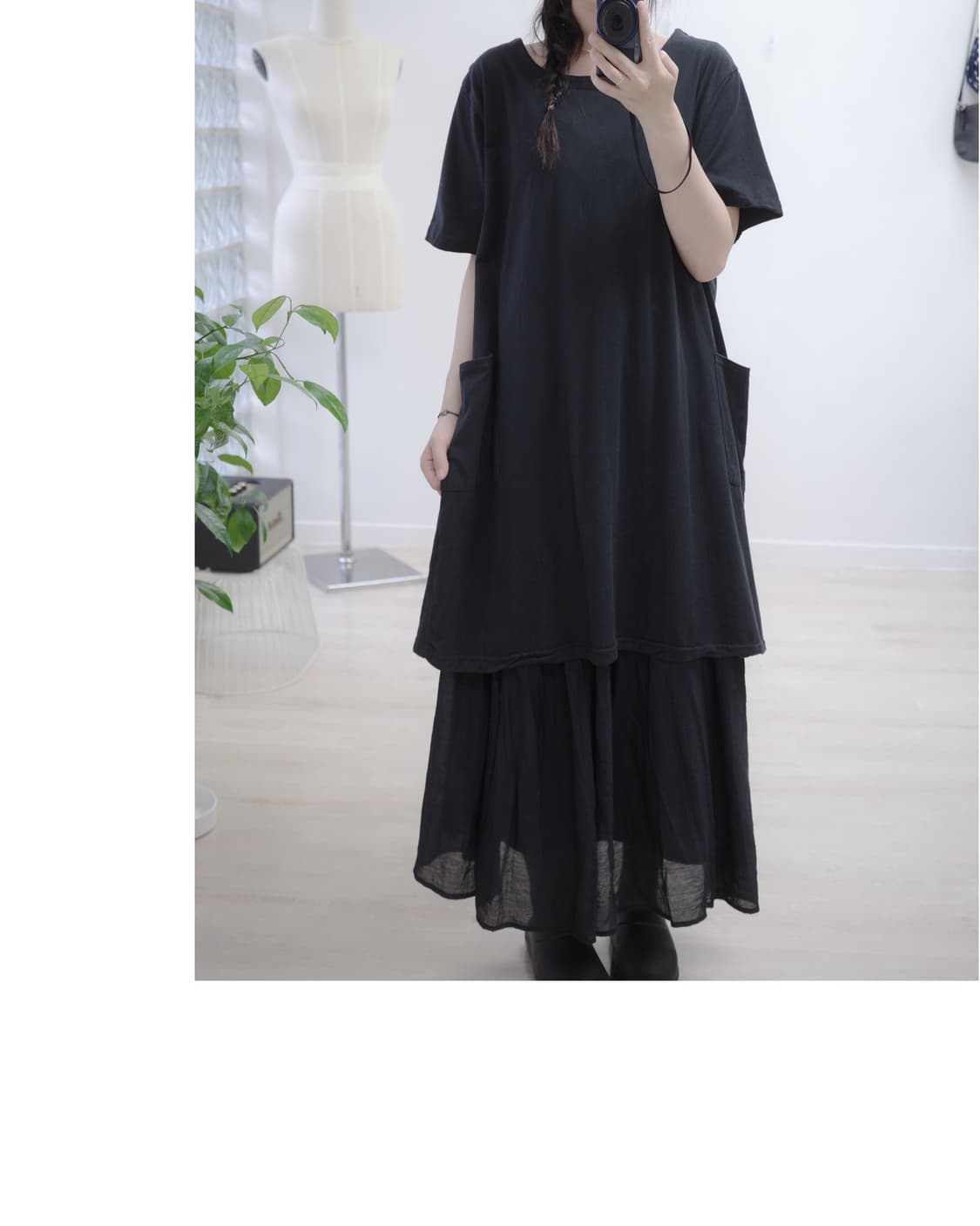Presenten black mori one-piece 상품이미지1