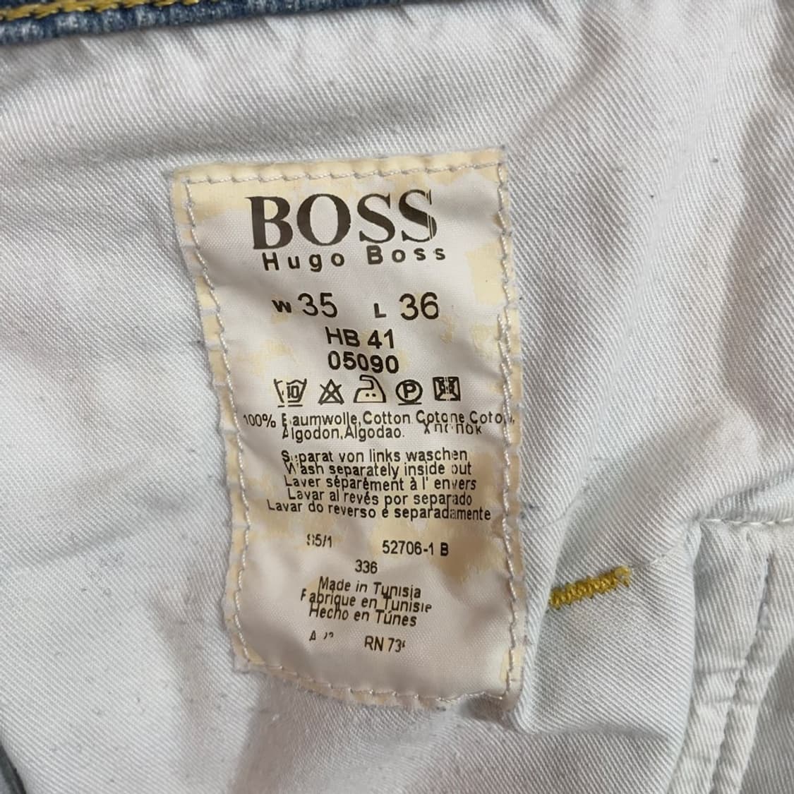 보스 워싱 디테일 데님 팬츠 상품이미지7