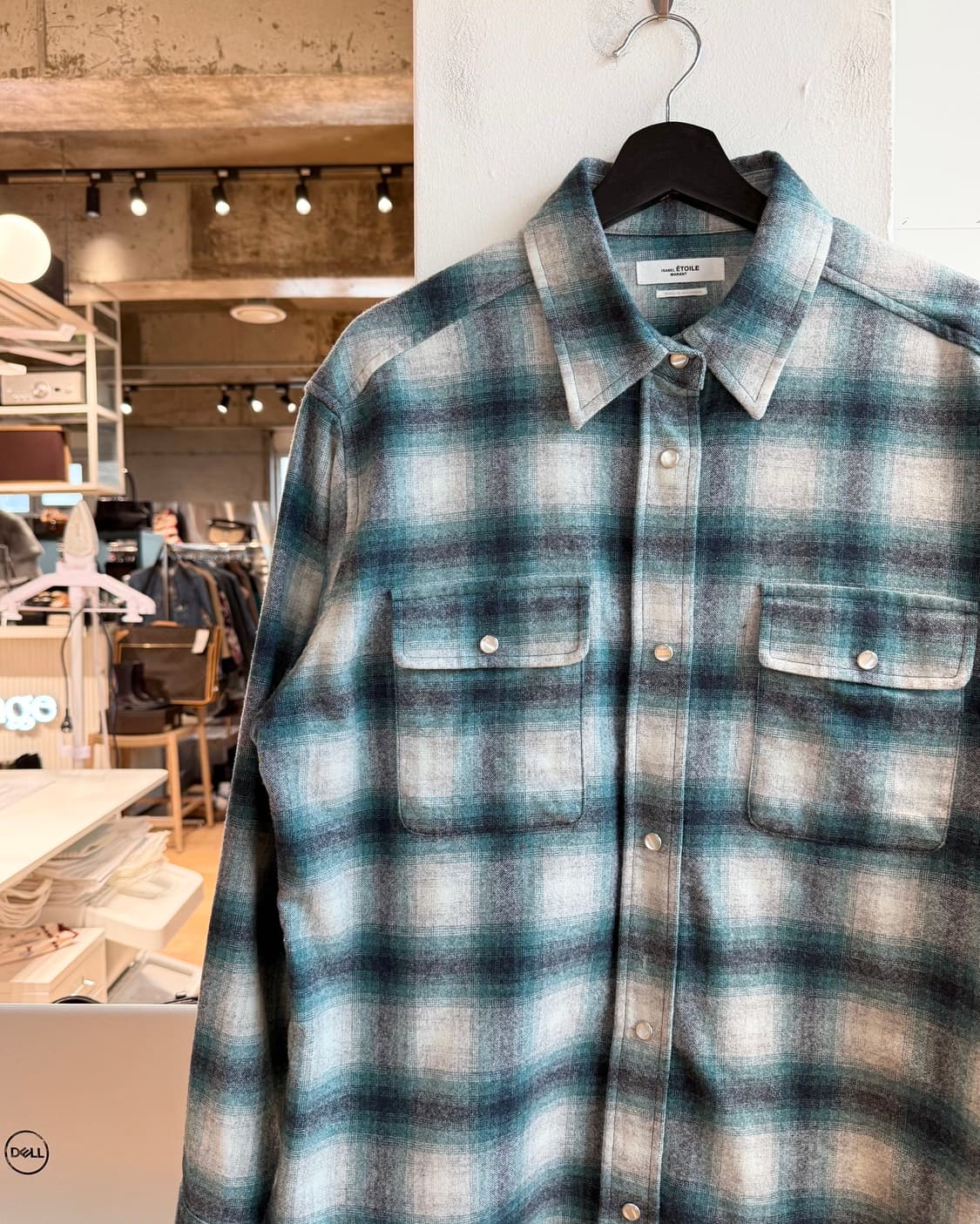 이자벨마랑 블루 마르셀리아 울 혼방 플란넬 셔츠 상품이미지4