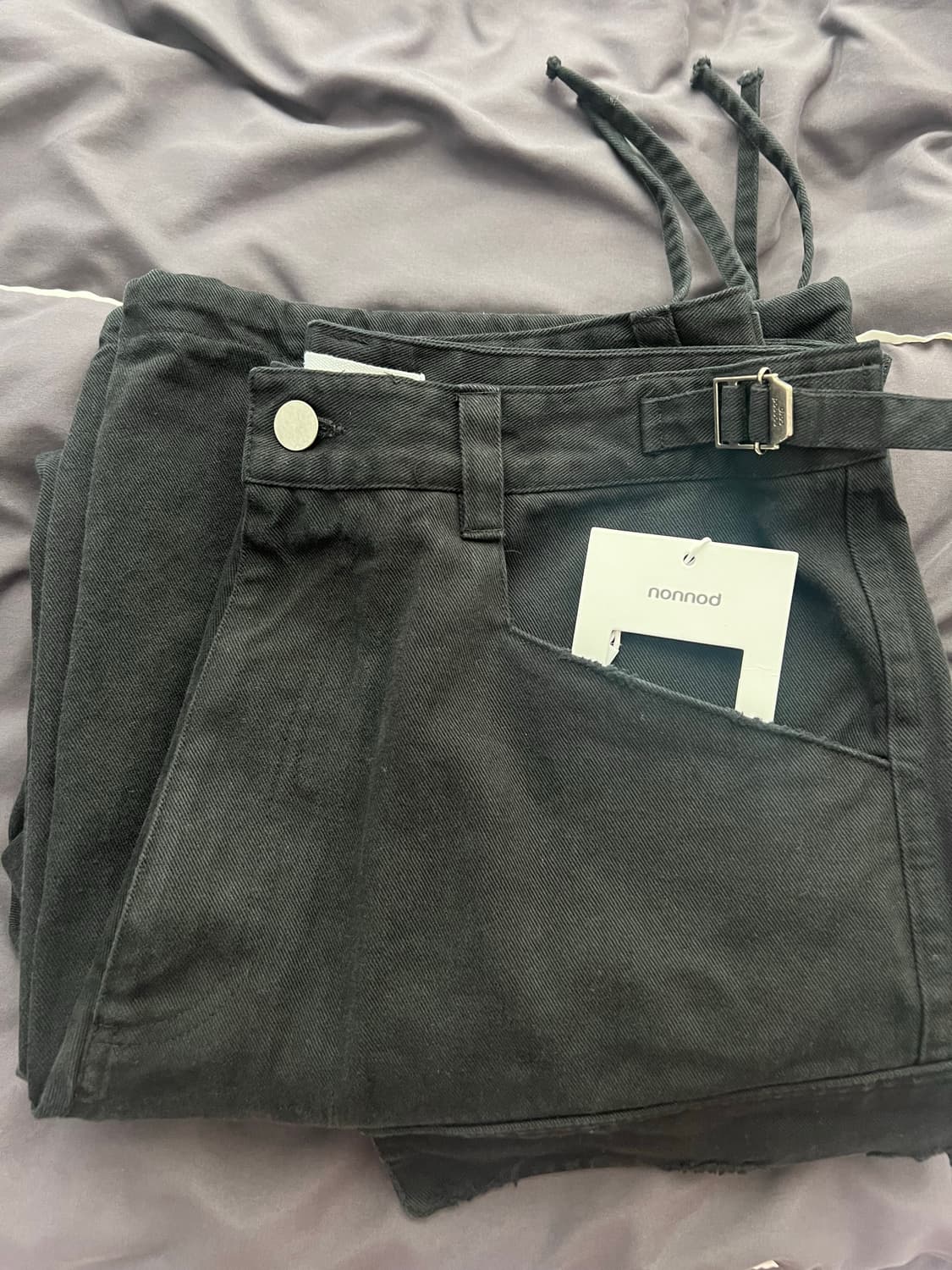 [새상품] 논노드 카고 블랙 1 사이즈 상품이미지3