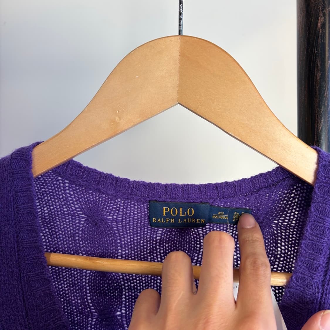 15293 -폴로랄프로렌브이넥 케이블 울니트(울 90% 캐시미어 10%) 상품이미지5