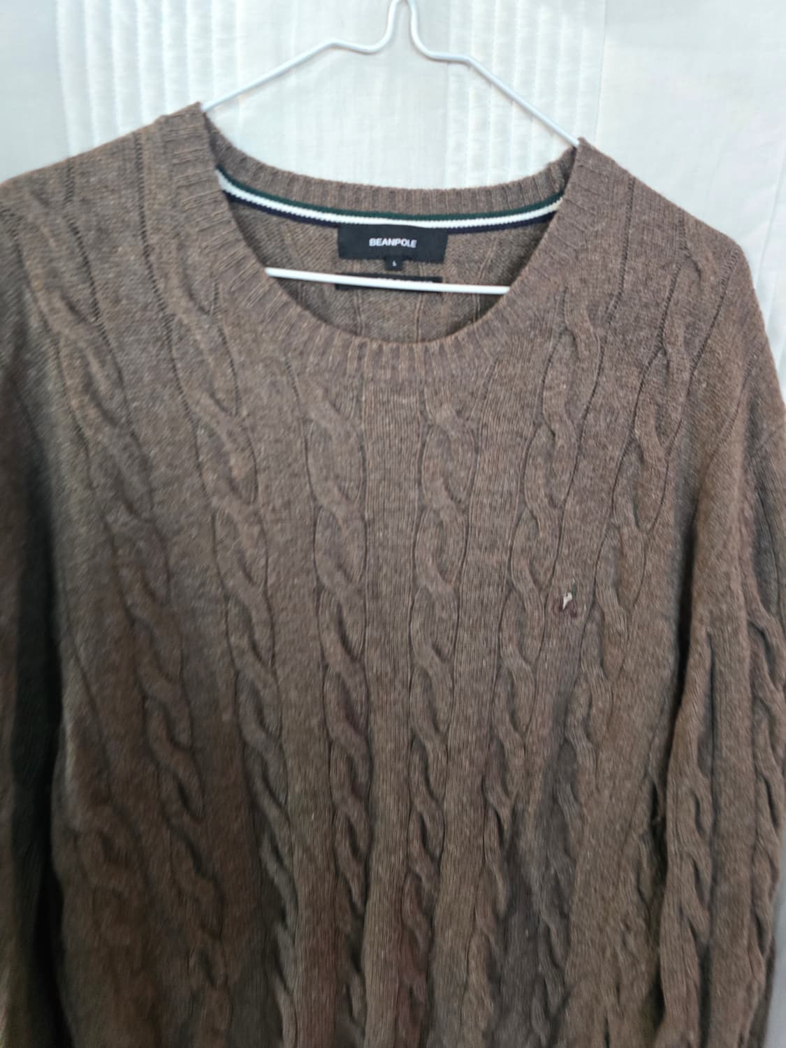 빈폴 브라운 꽈배기 니트 상품이미지1