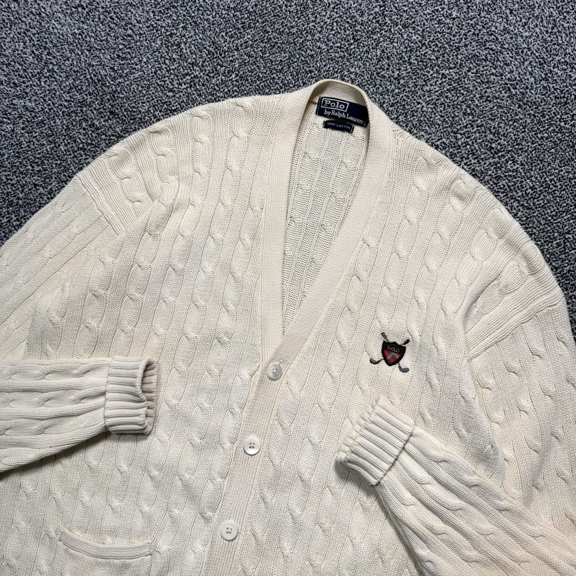 Name : 폴로 랄프로렌 시그니처로고 꽈배기 오버핏 가디건 :) 상품이미지2