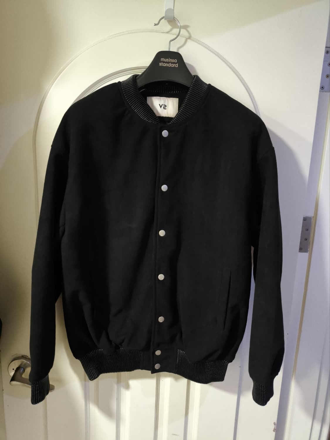 L 브이투 레더 스웨이드 블루종 상품이미지1