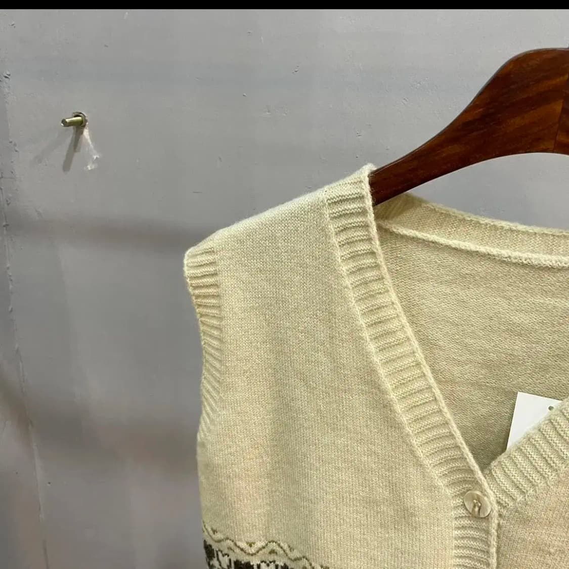 빈티지 하트 조끼 크롭 가디건 상품이미지8