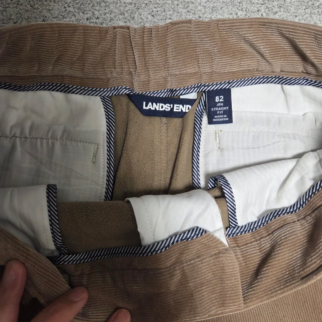 Land's end 랜즈엔드 코듀로이 플리스 팬츠 32-33 (미사용) 상품이미지4