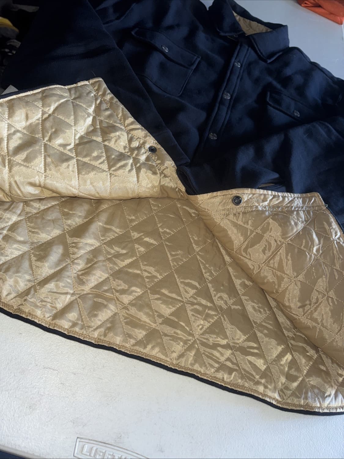 스투시 퀼팅 라이너 헤비 울 셔츠자켓 블랙 상품이미지3