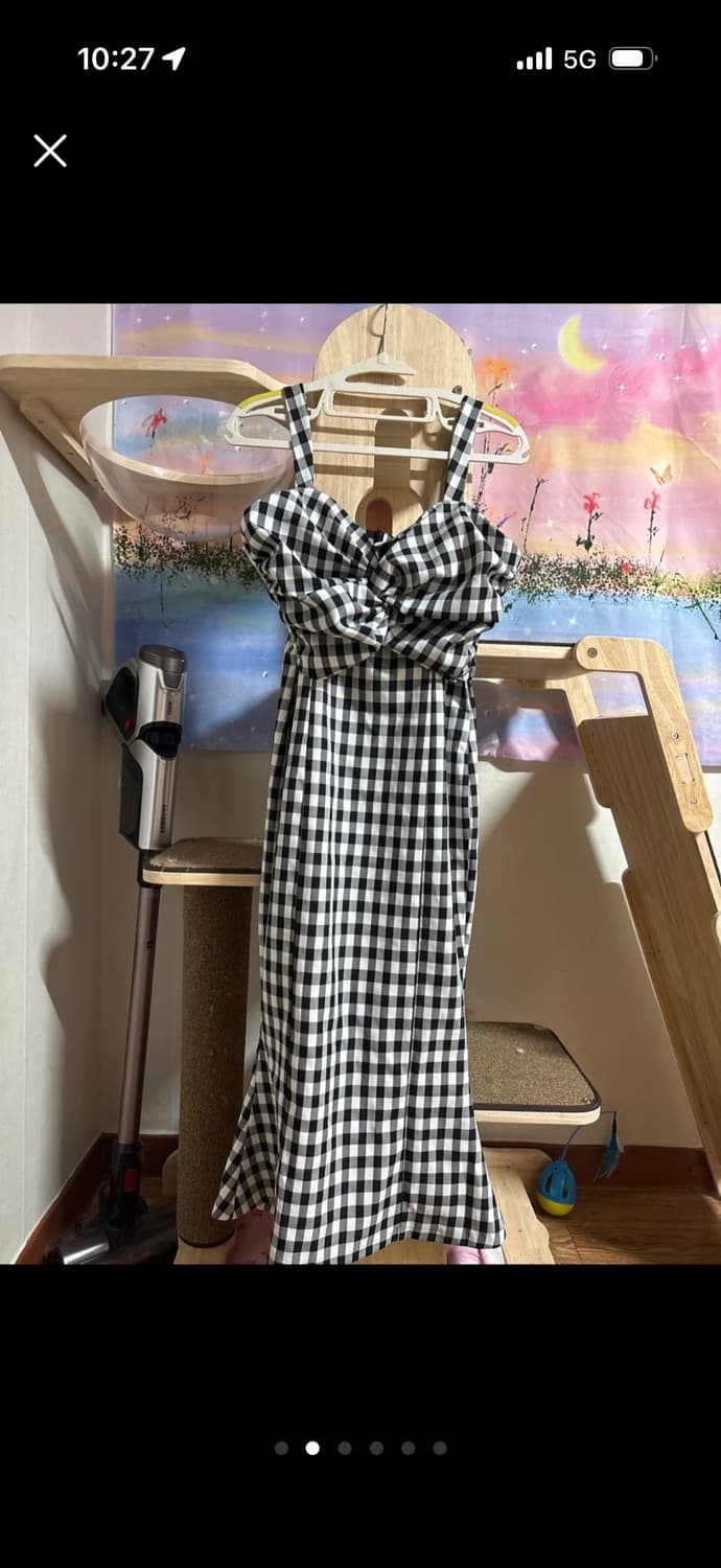 체크 머메이드원피스 상품이미지1