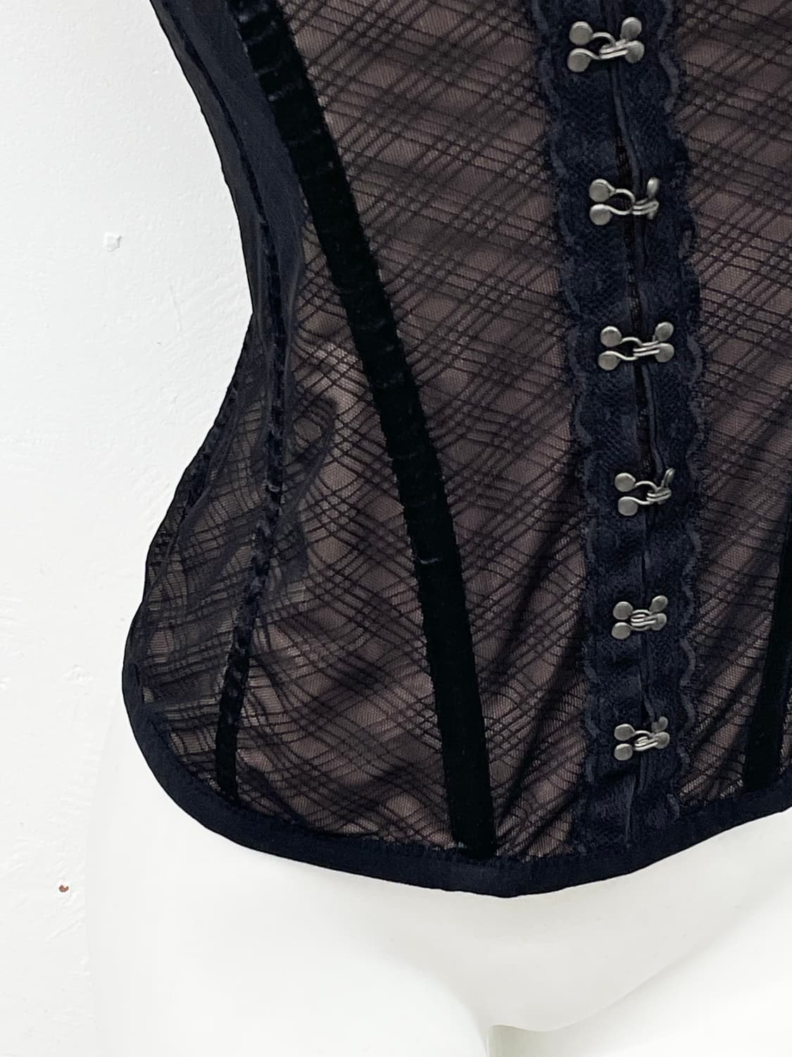 블랙 본디지 후크 코르셋 상품이미지3