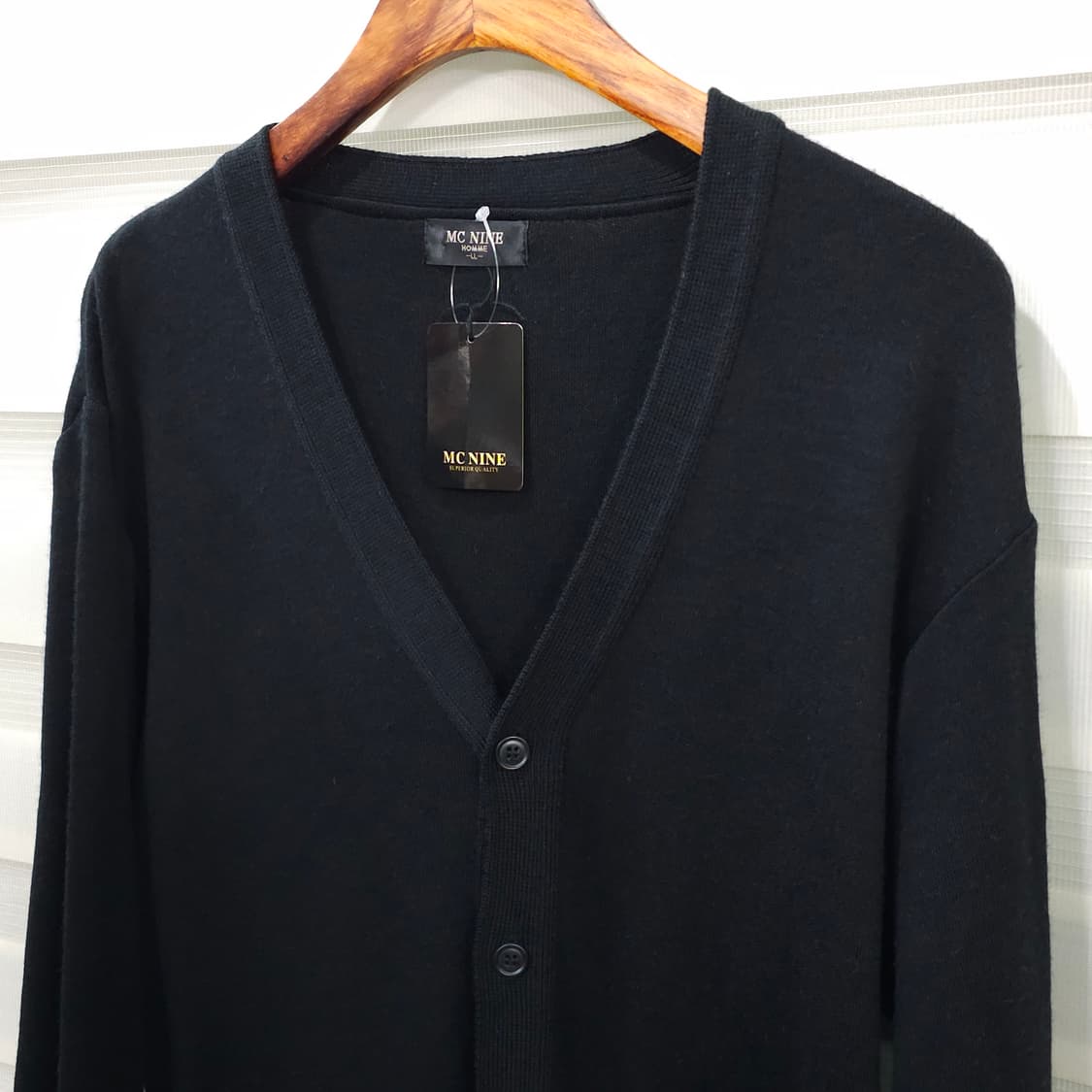 MC NINE HOMME 블랙 가디건- LL 상품이미지2