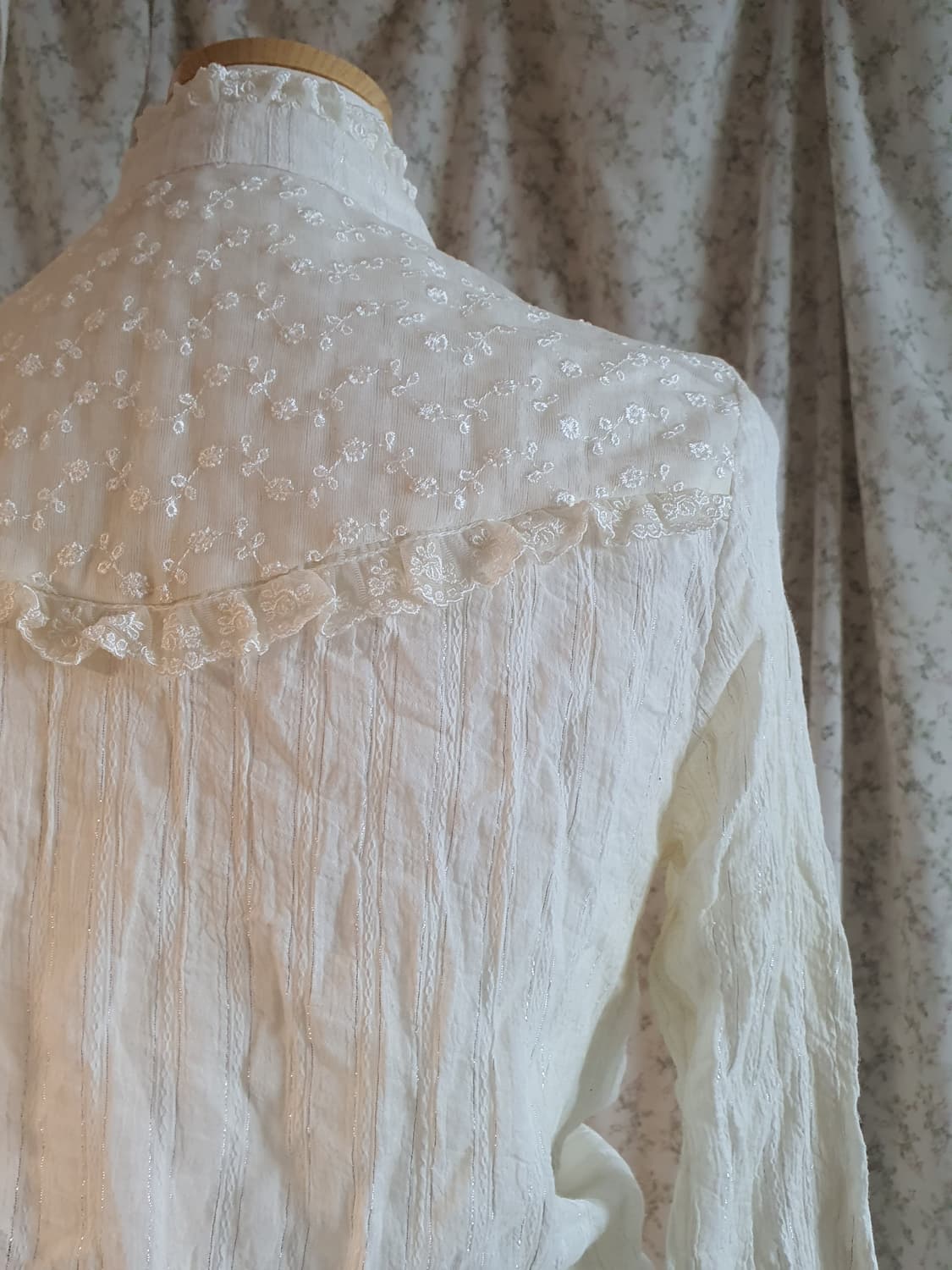 [빈티지] 아이보리 레이스 블라우스 상품이미지6