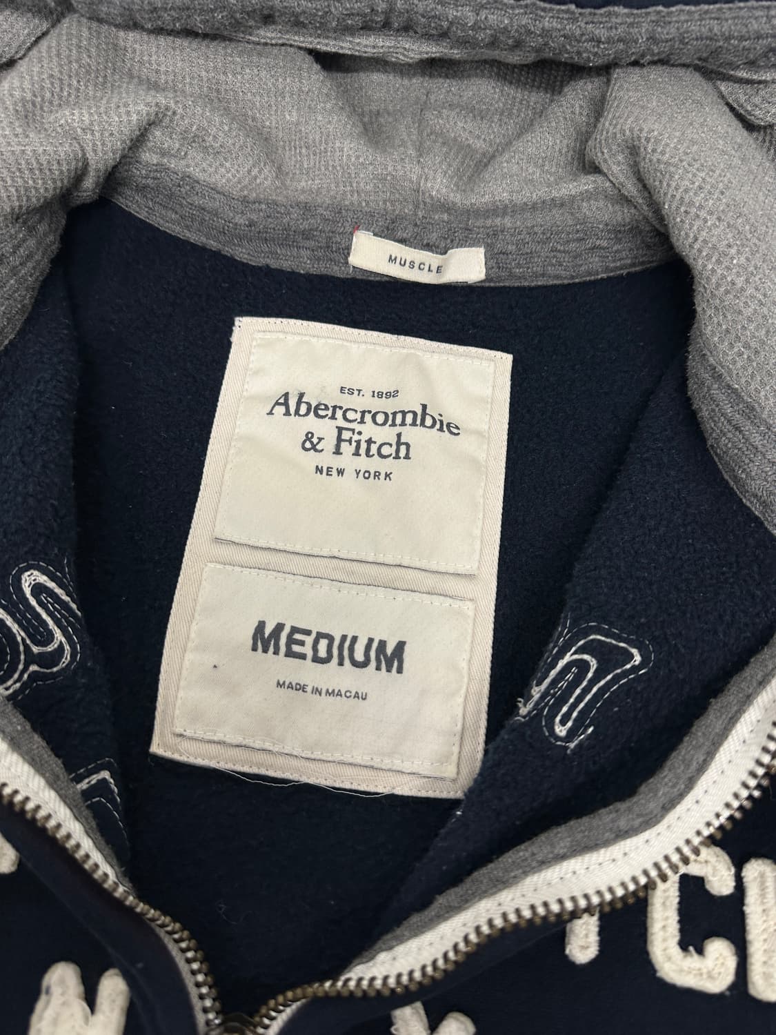 아베크롬비 스펠로고 후드집업(m) 상품이미지4