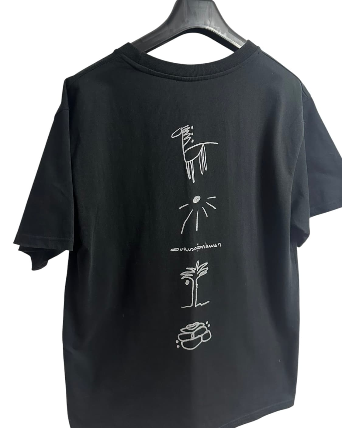 아워순환 블랙 반팔티셔츠 1SIZE 상품이미지4