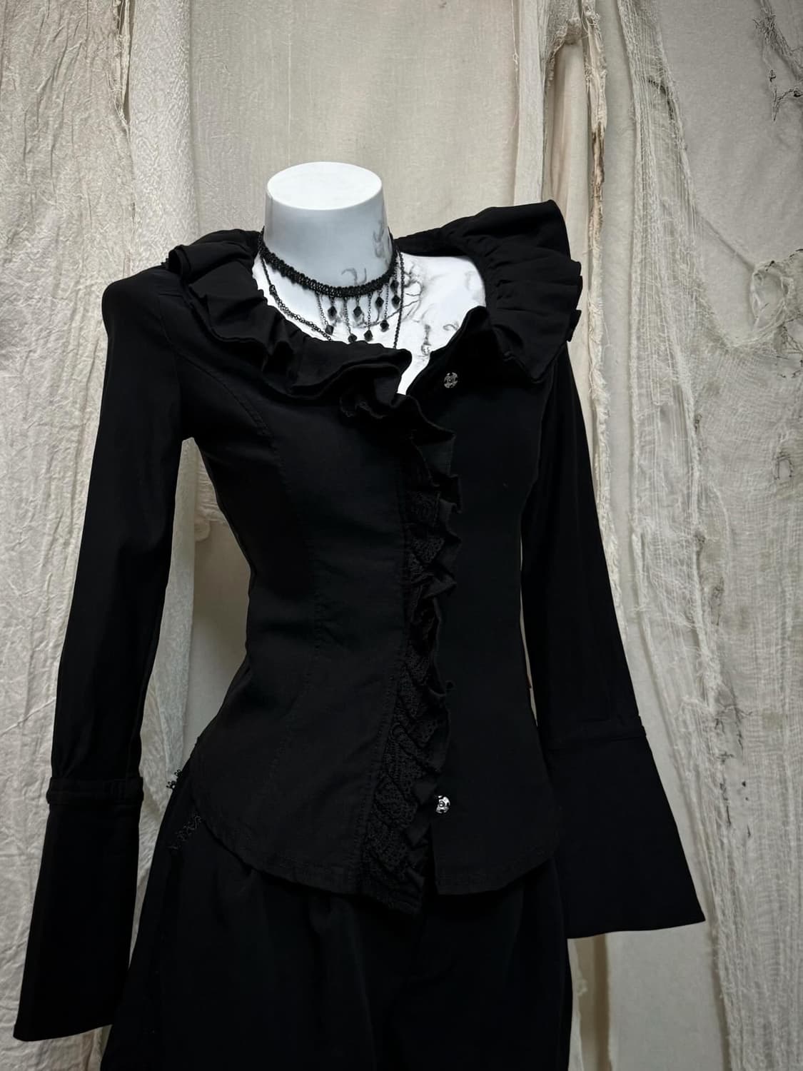 Ozz On Lace Detail Shirt 상품이미지3