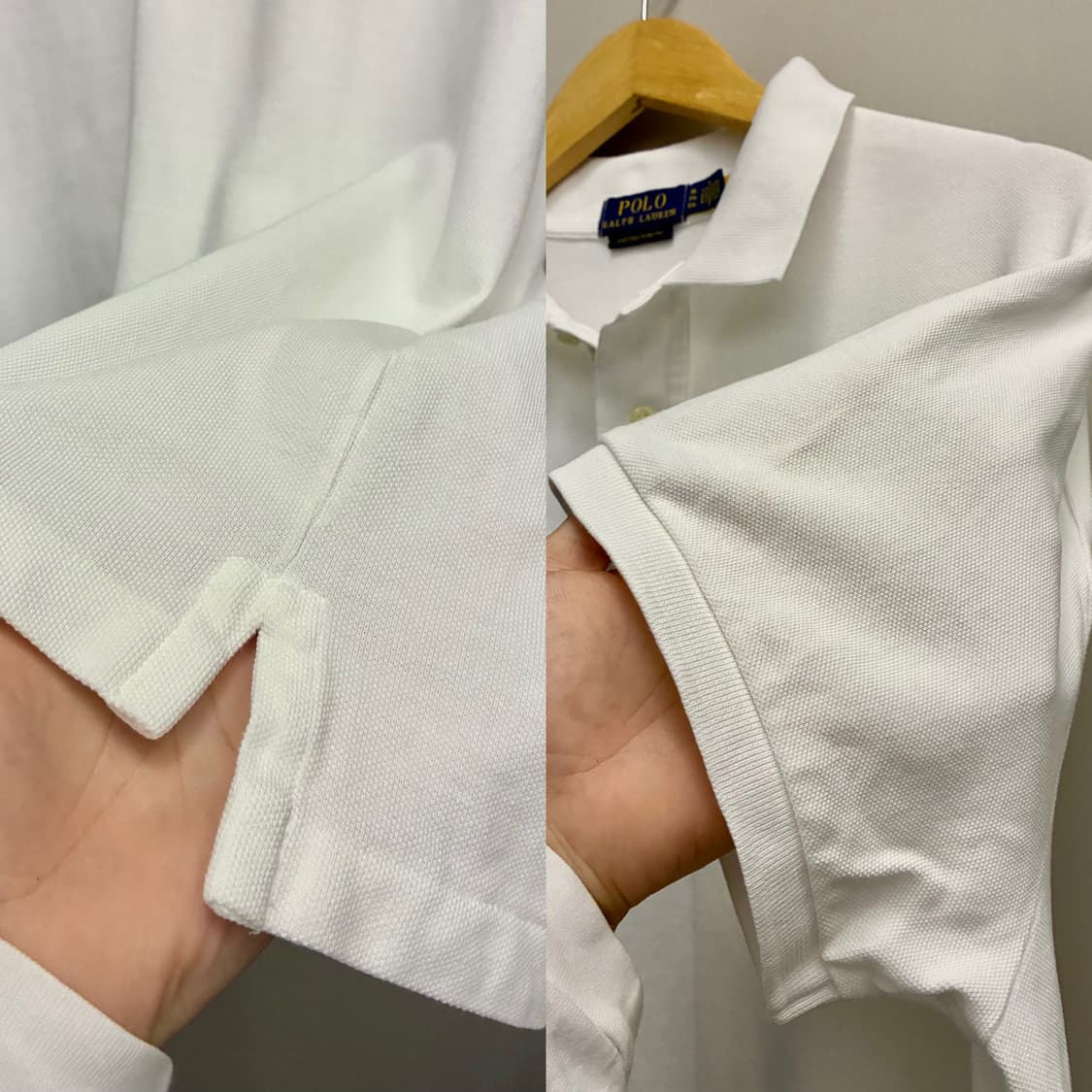 (XL)POLO 폴로랄프로렌 코튼 반팔 PK카라티 화이트 폴로카라티 상품이미지5