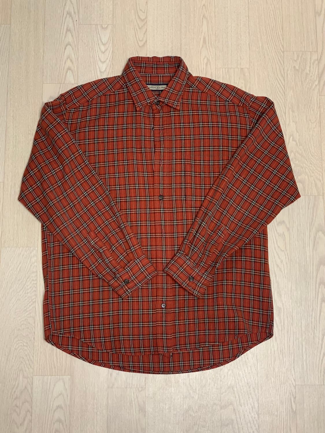 레드 체크 남방 100 상품이미지1