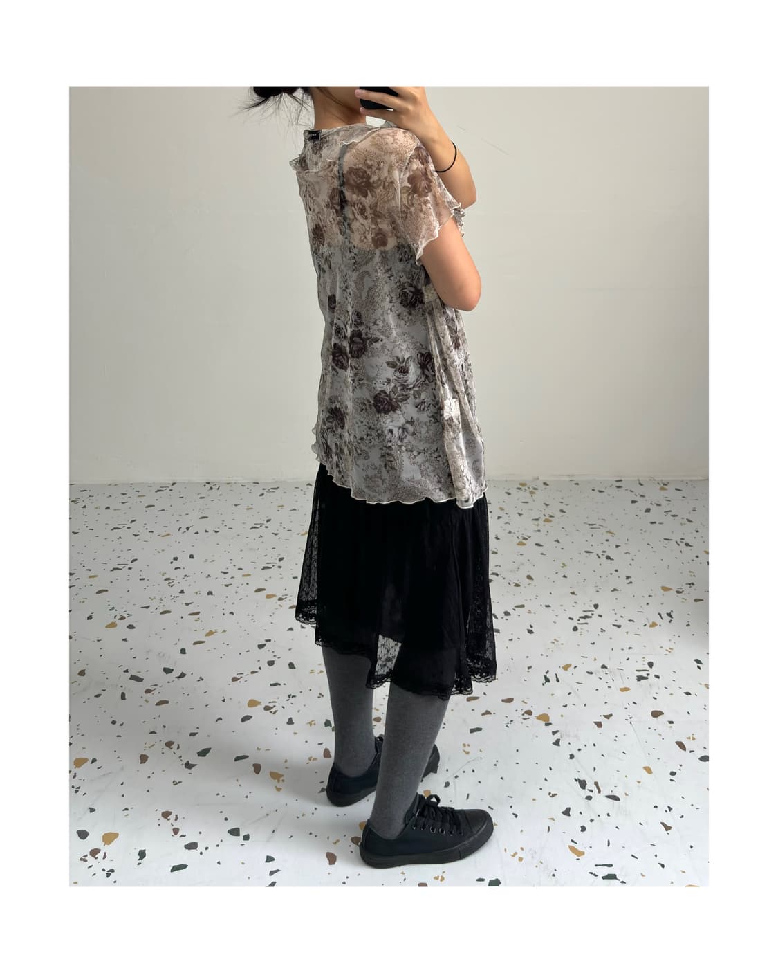 빈티지 시스루 레이어드 블라우스 상품이미지2