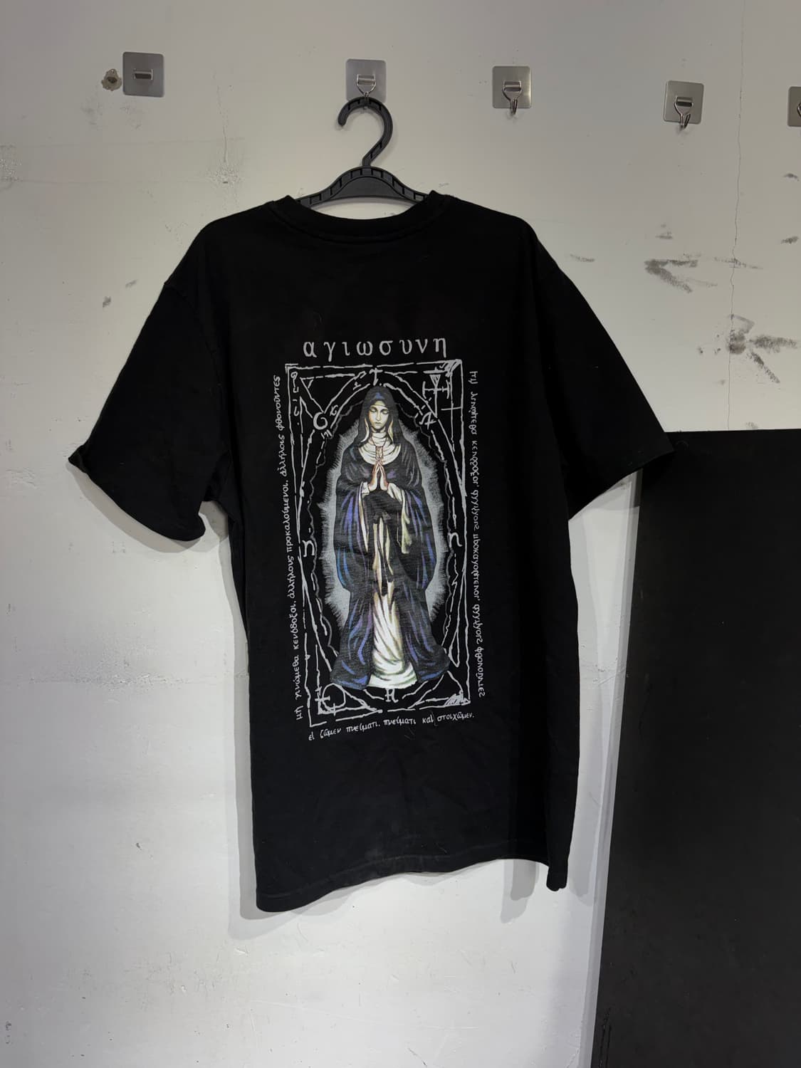 Jpn 일본빈티지 성모 마리아 수녀 빅 프린팅 반팔 티셔츠 Xl 상품이미지8