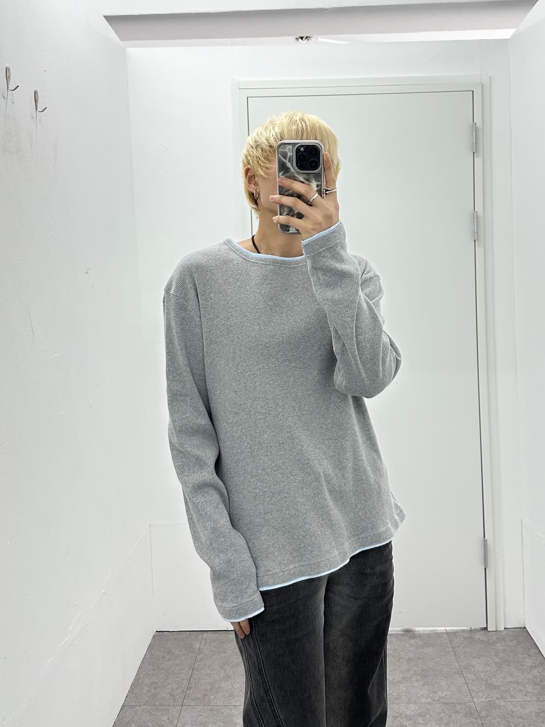 23 Homme fake layered knit sleeve  상품이미지2