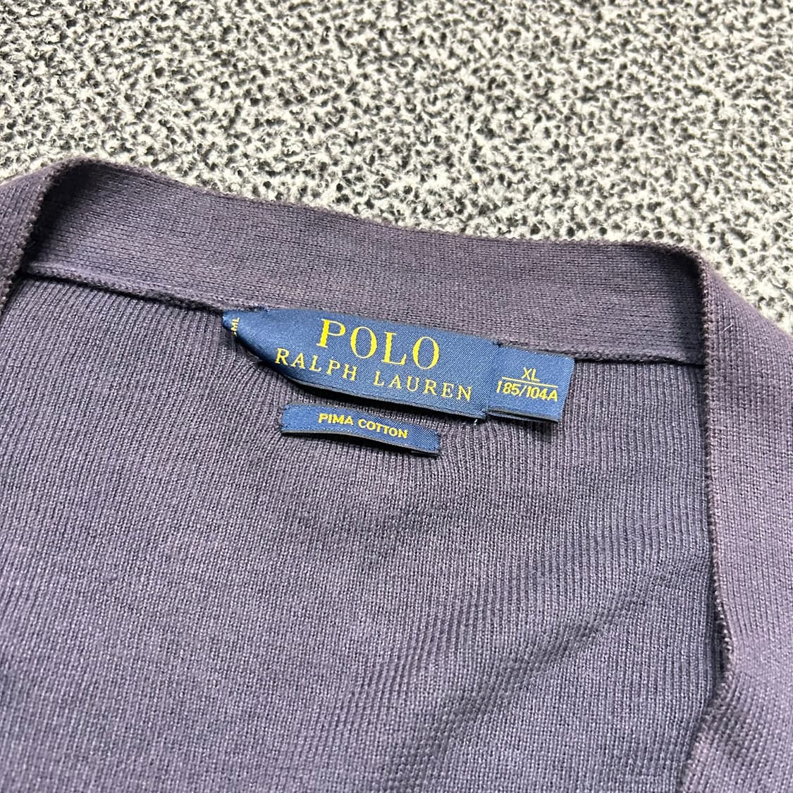 폴로 네이비 피마 코튼 브이넥 가디건 상품이미지4