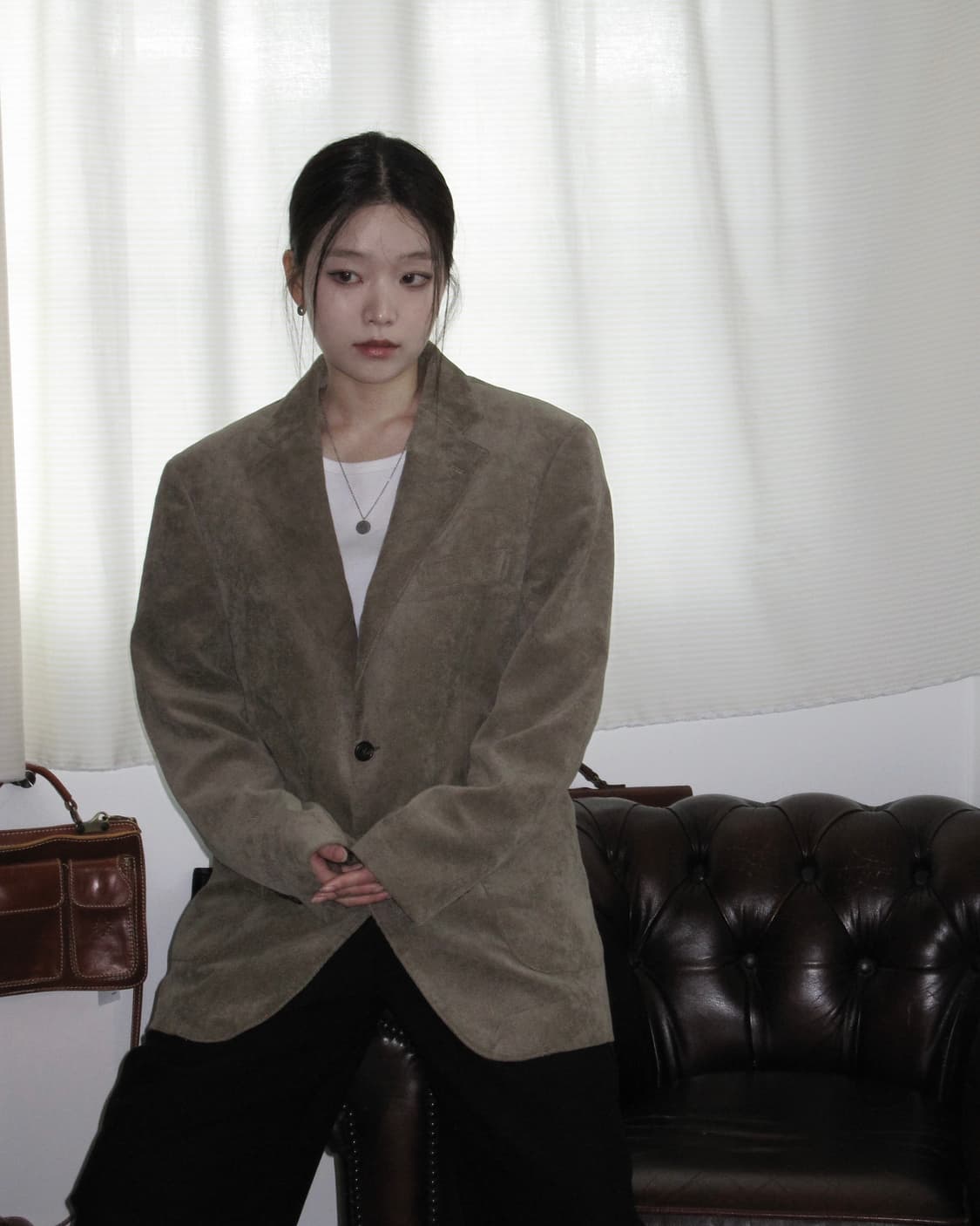베이지 코듀로이 블레이저 상품이미지3