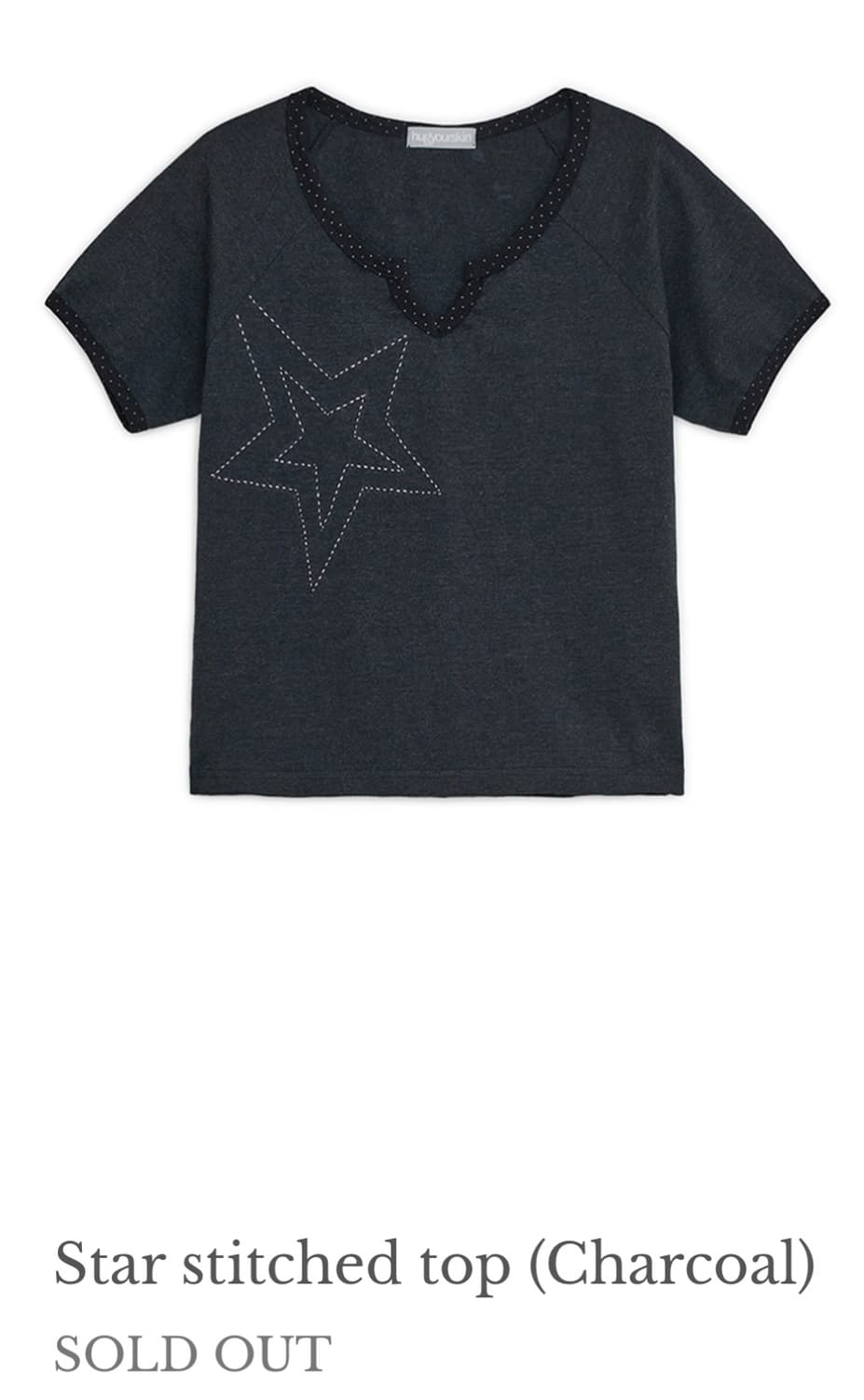 Star stitched top 반팔 상품이미지1