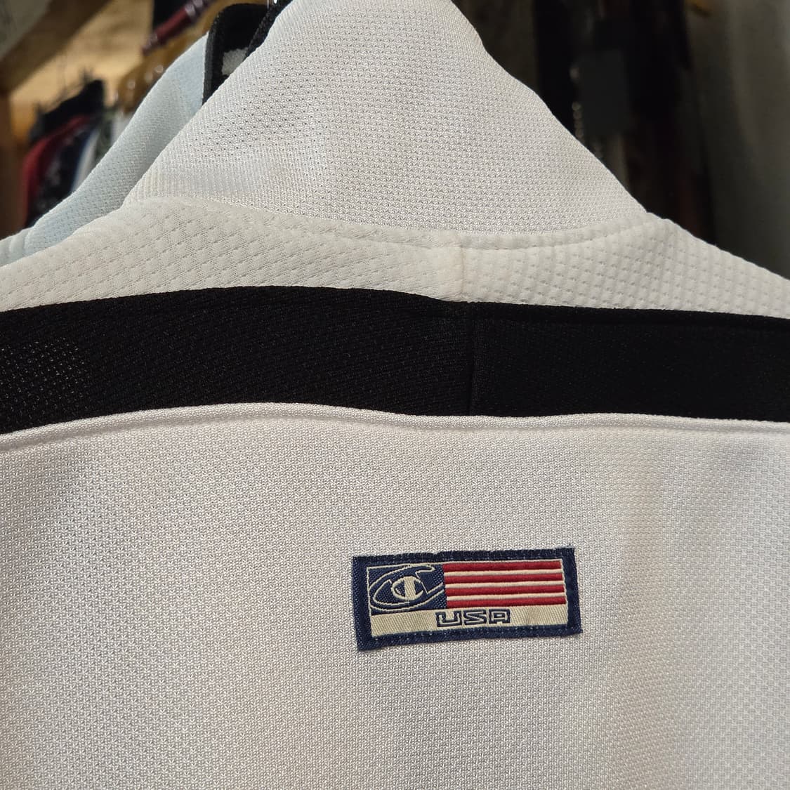 JPN 챔피온 배색 반팔 집업 져지 상품이미지6