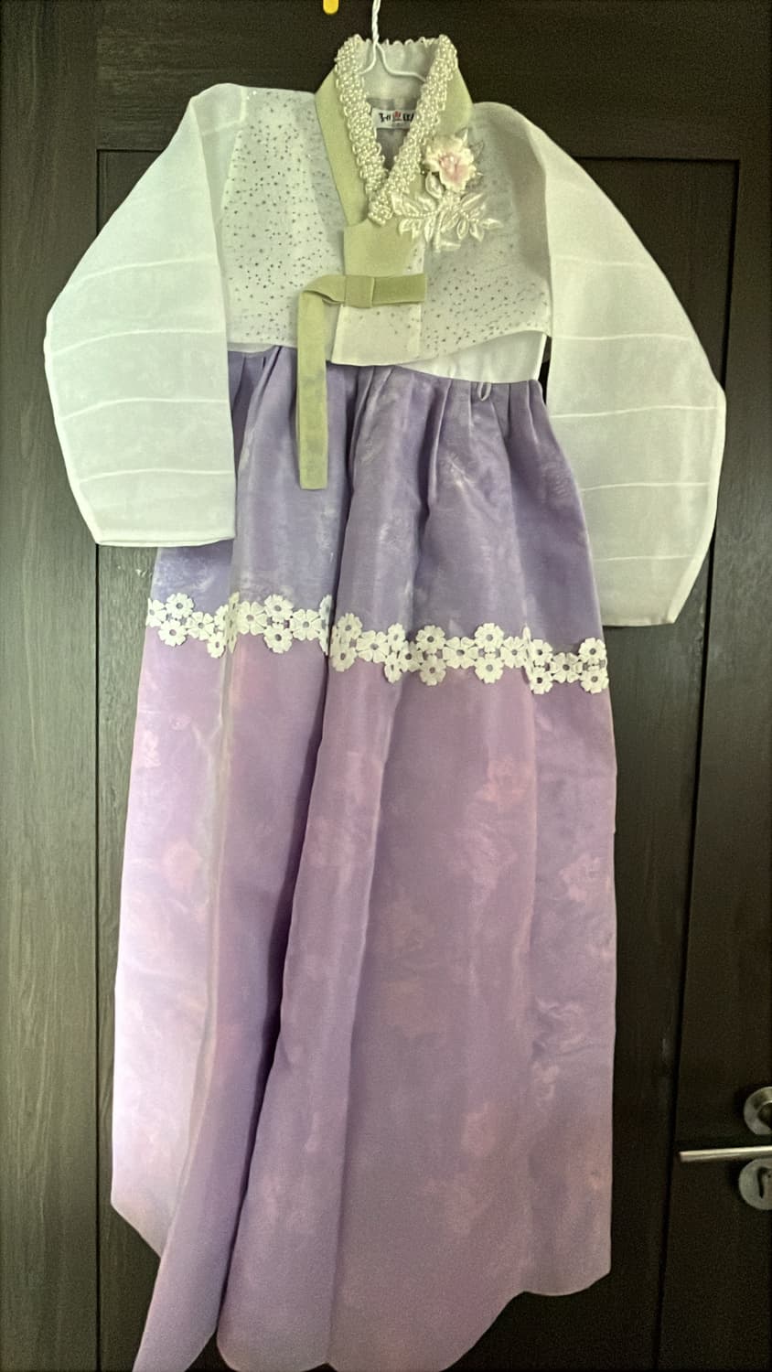 여아 연보라 한복 상품이미지1