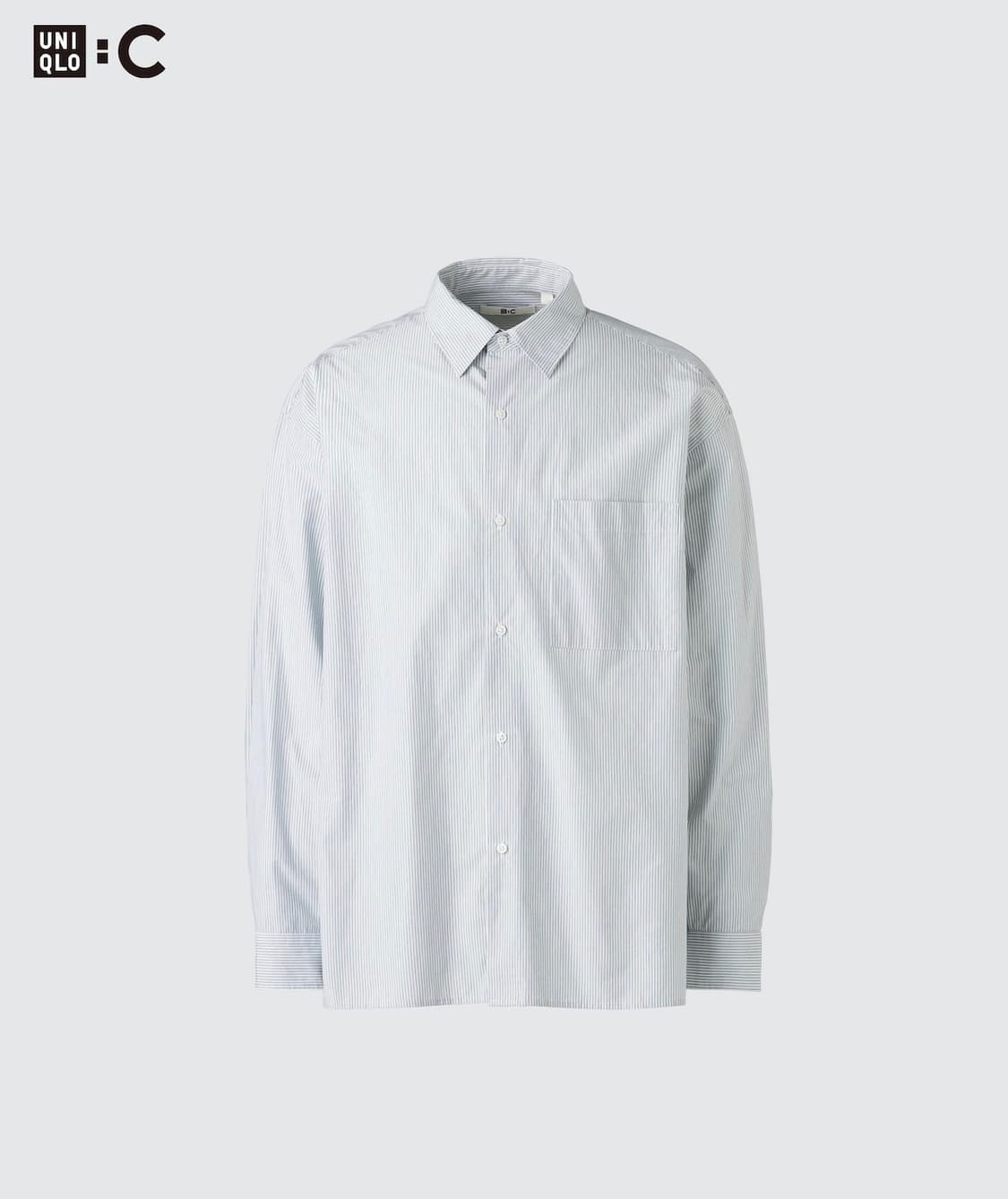 유니클로c 오버핏셔츠 그린 M 상품이미지3