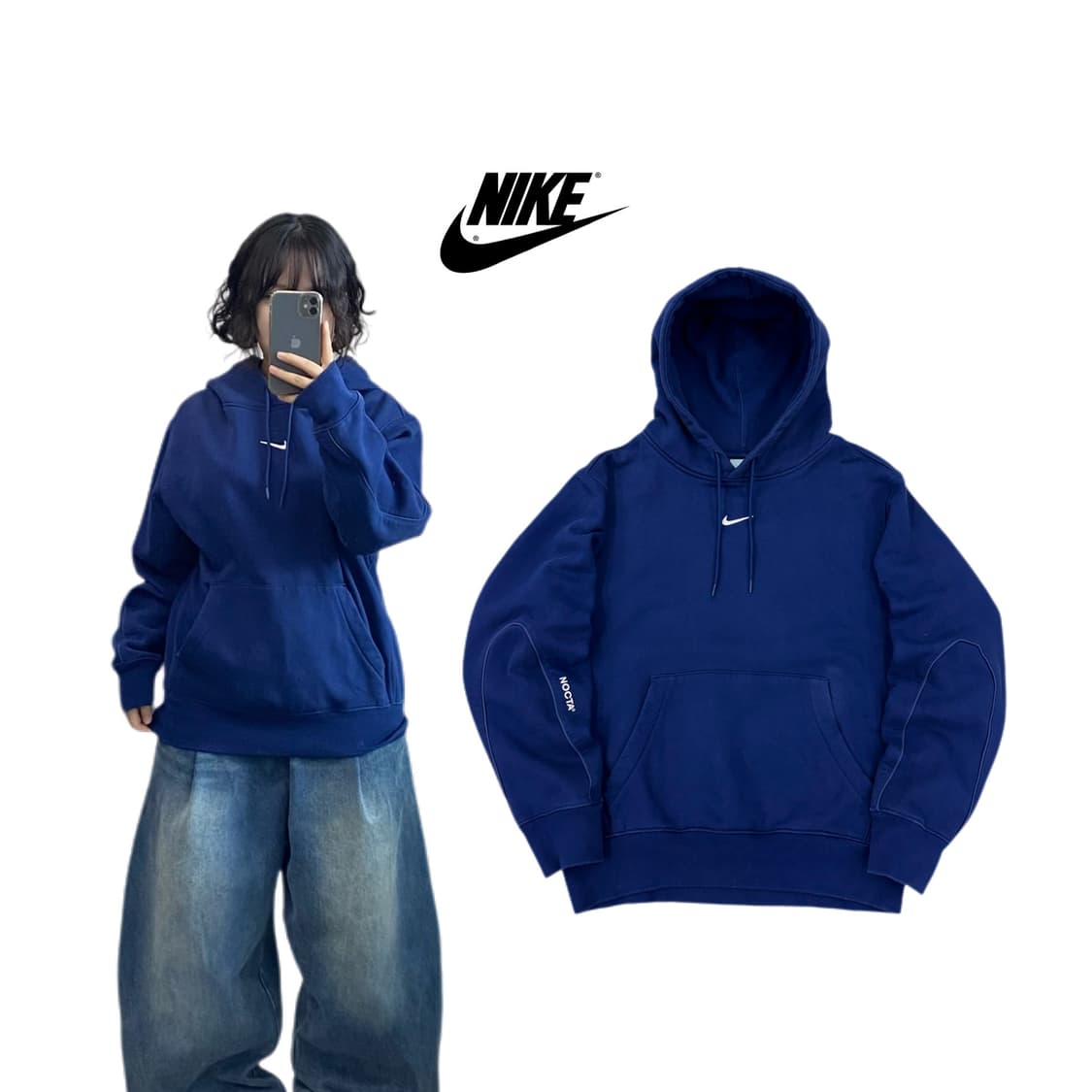 나이키 X 녹타 에센셜 후드티 네이비 상품이미지1