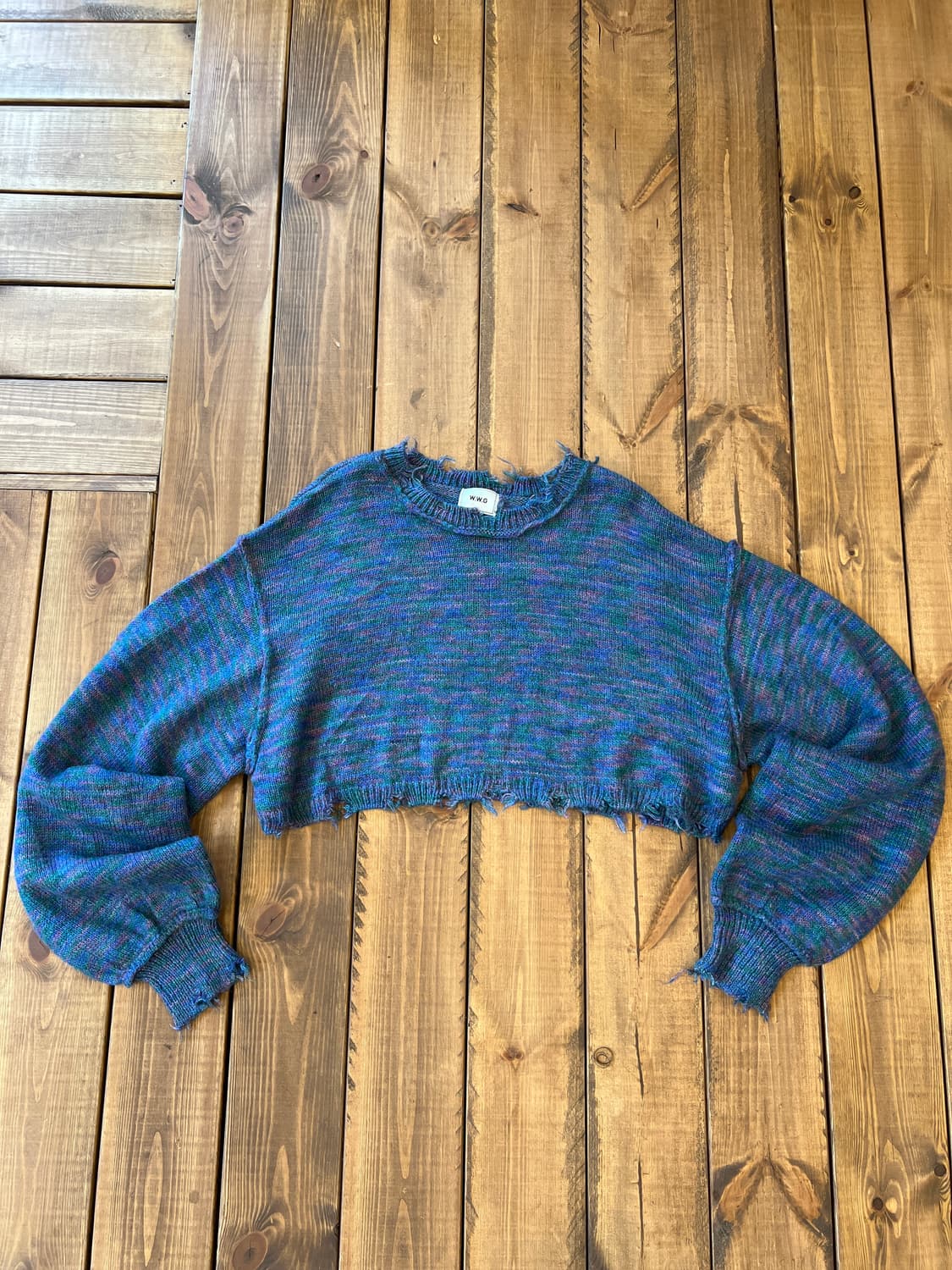 블루 캔디 크롭 니트 상품이미지7