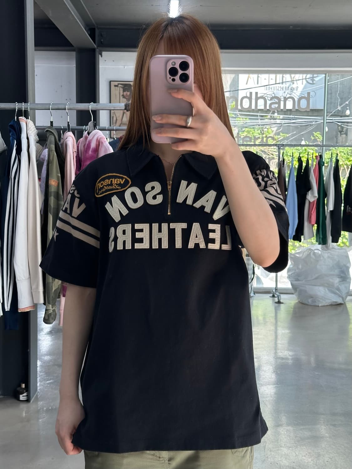 벤슨 패치로고 스타 하프집업 PK 반팔티 상품이미지1