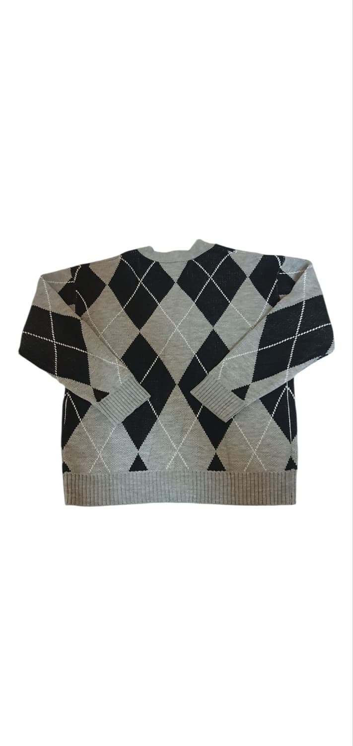 아가일 체크 패턴 가디건 상품이미지2