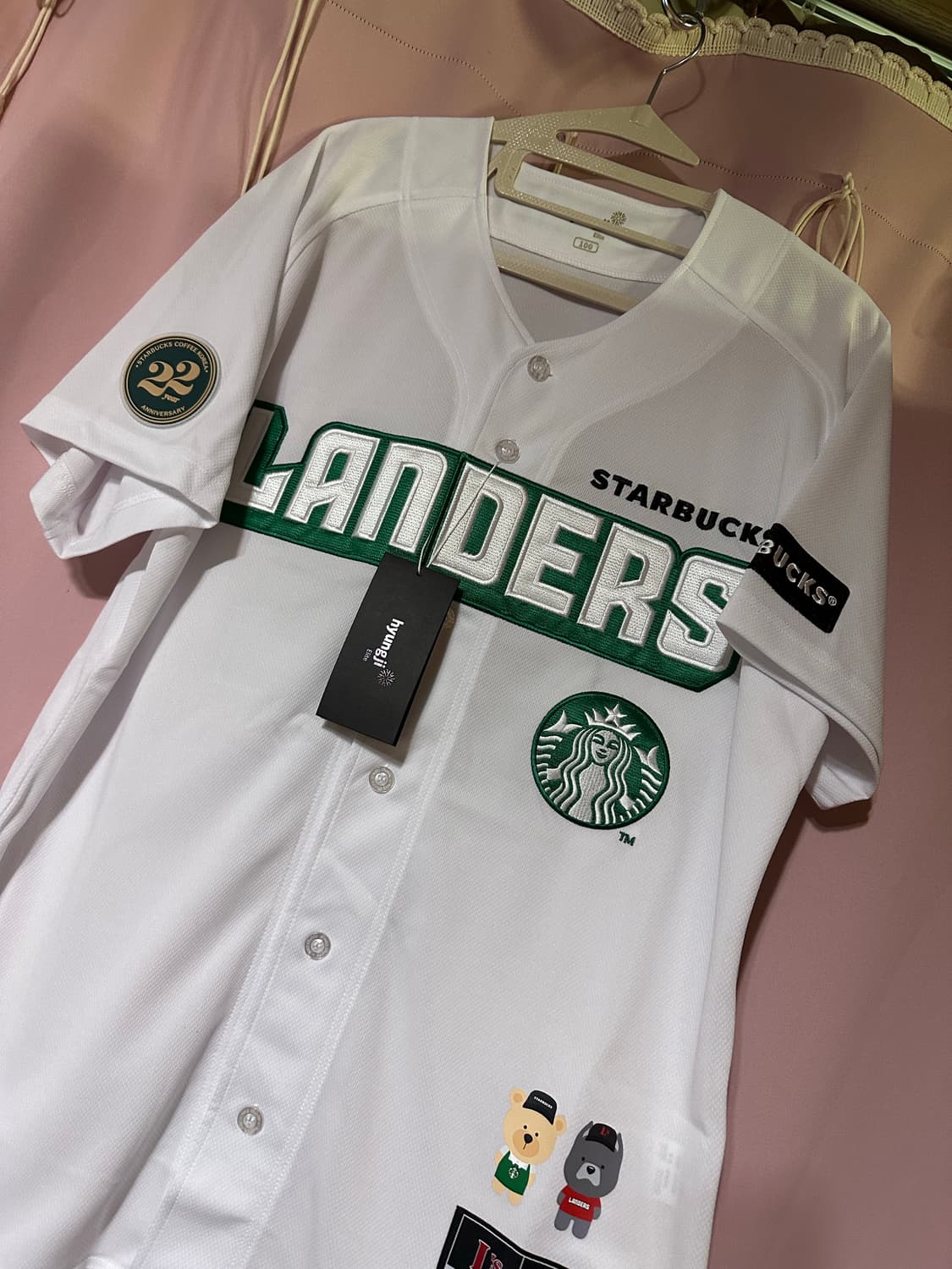 [새상품] SSG랜더스x스타벅스 스페셜 한정유니폼 저지 반팔 스타벅 상품이미지2