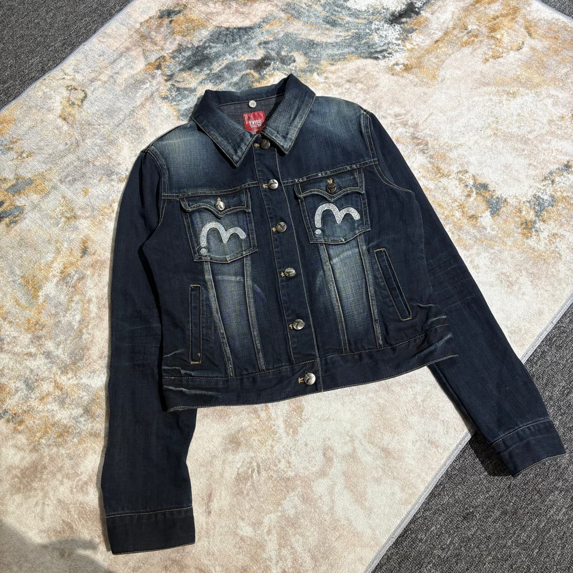 에비수 백로고 빈티지 데님 자켓 상품이미지1