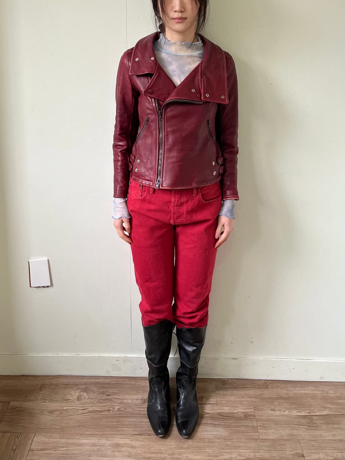 LEVI’s 501 파스텔 레드 데님 팬츠 상품이미지8