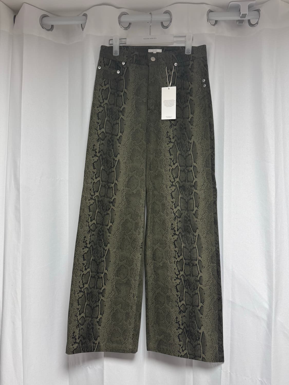 (택0 새상품)오데스 SNAKE EFFECT COTTON PANTS 상품이미지5