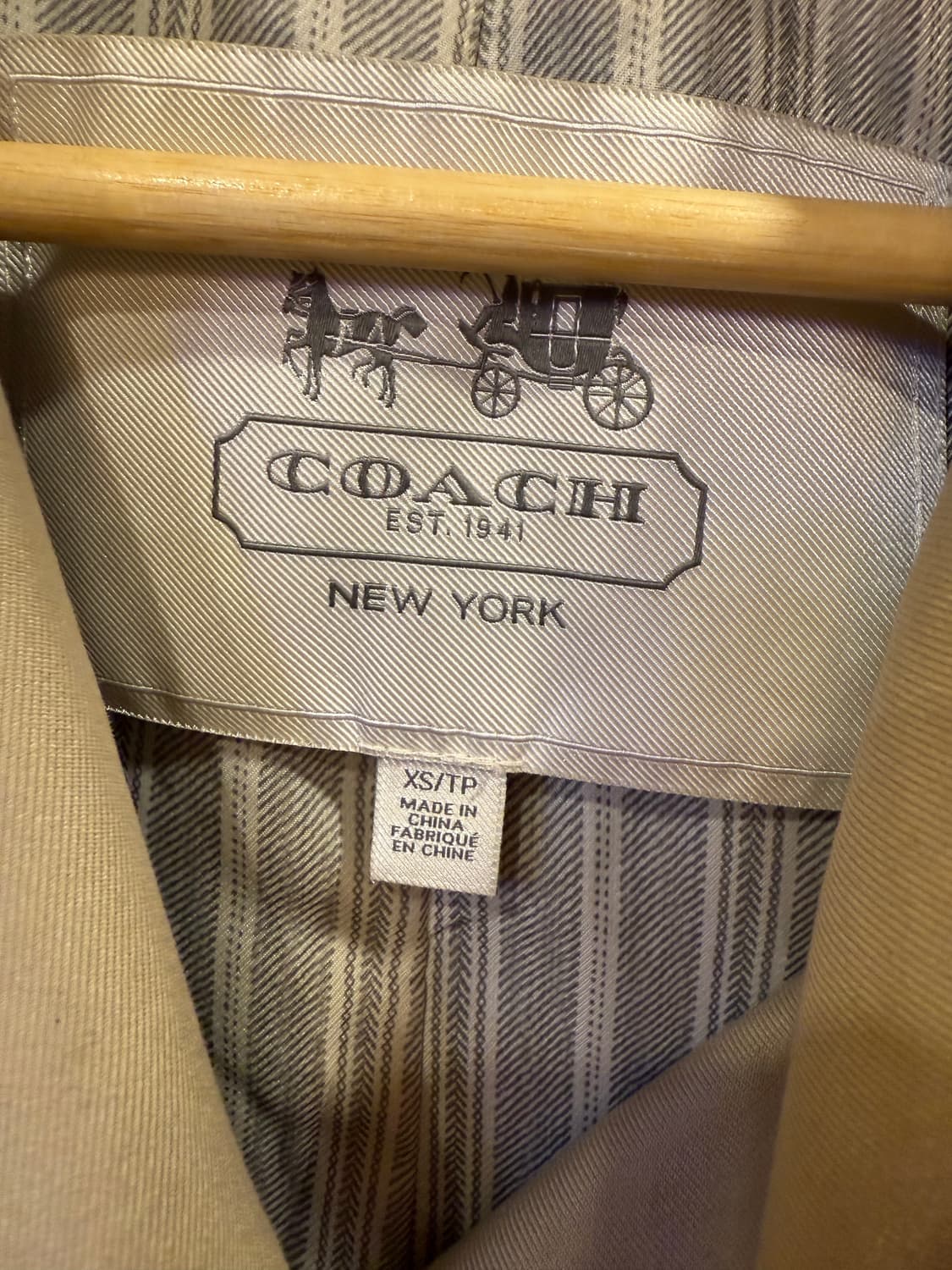 코치 네이비 베이지 트렌치코트 상품이미지2