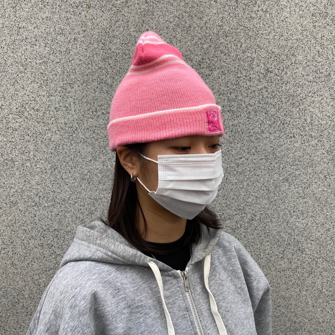 디즈니 곰돌이 푸 핑크 스트라이프 비니 상품이미지3