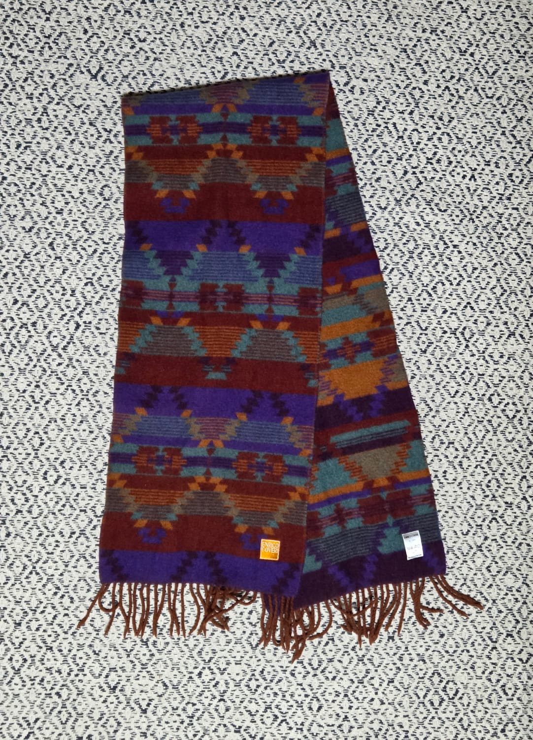엔리코 코베리 나바호 패턴 울 머플러 상품이미지1
