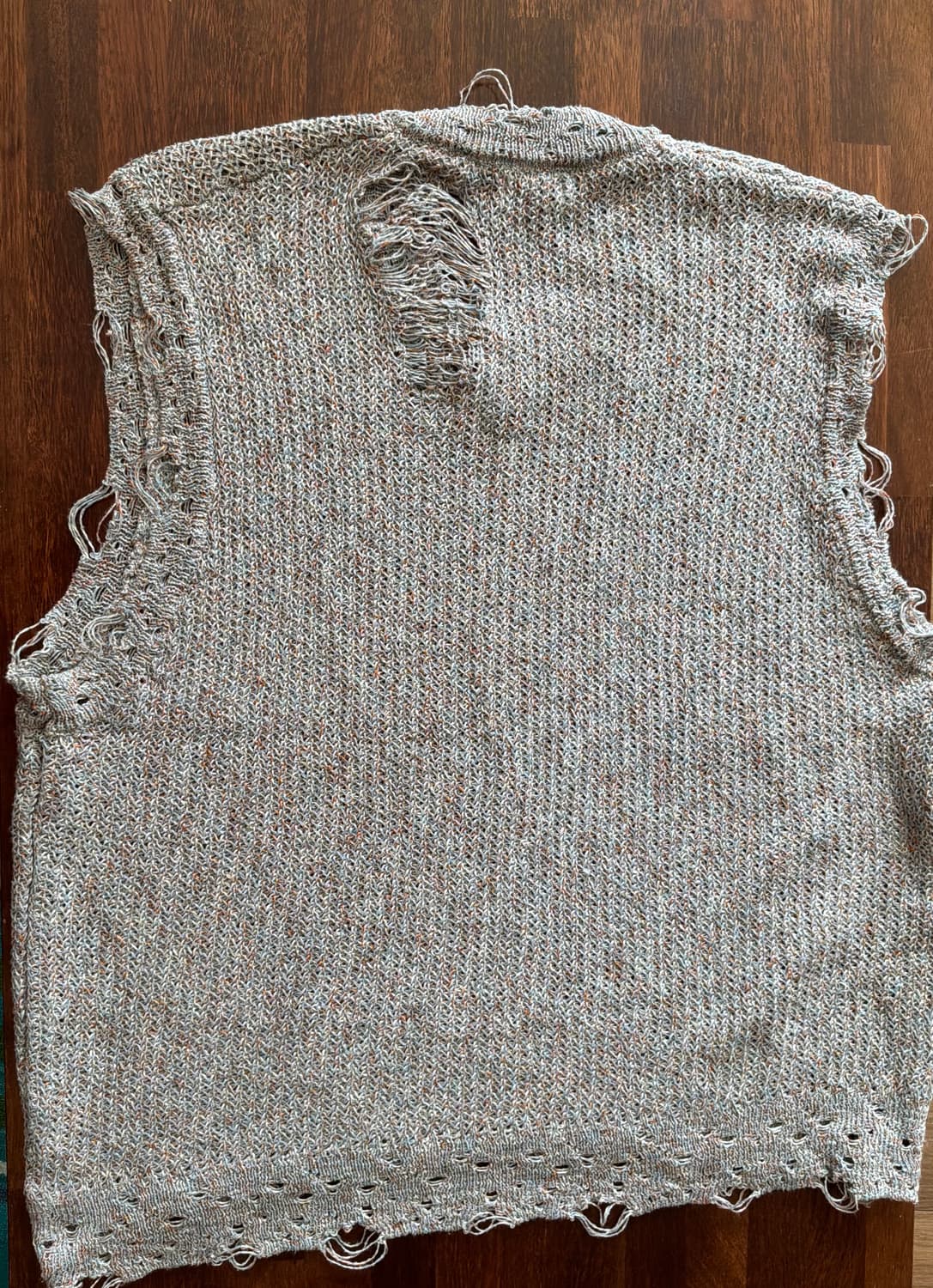 데미지 니트 조끼 상품이미지2