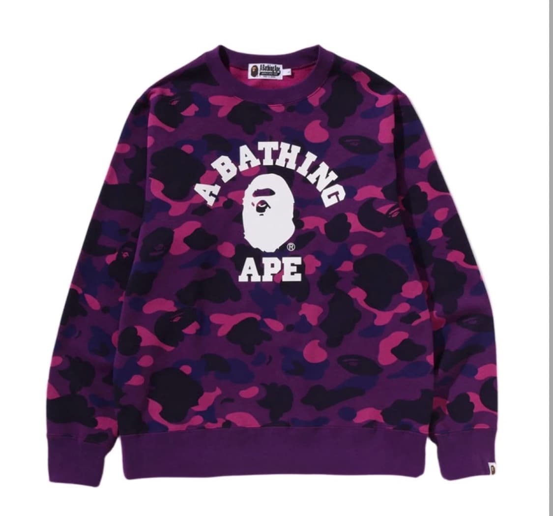 도쿄구매)베이프 26ss 카모컬리지 맨투맨 bape 아캄 미스치프 스투시 상품이미지1